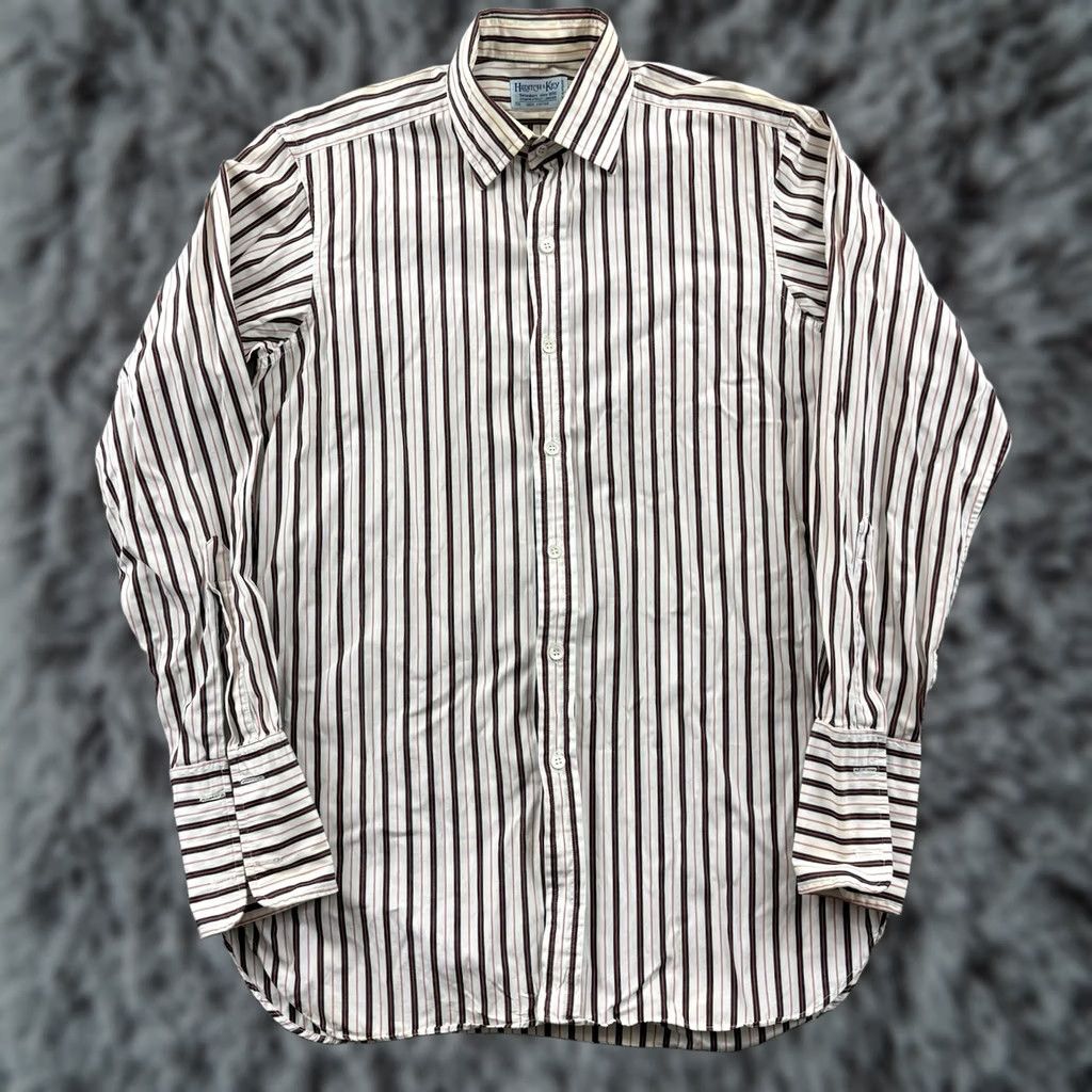 Vintage Hilditch & Key Shirt Mens Medium White Striped Button Down French Cuff Preppy Shirt Mens Medium White Striped Button Down French Cuff Preppy Size US L / EU 52-54 / 3 - 1 Thumbnail