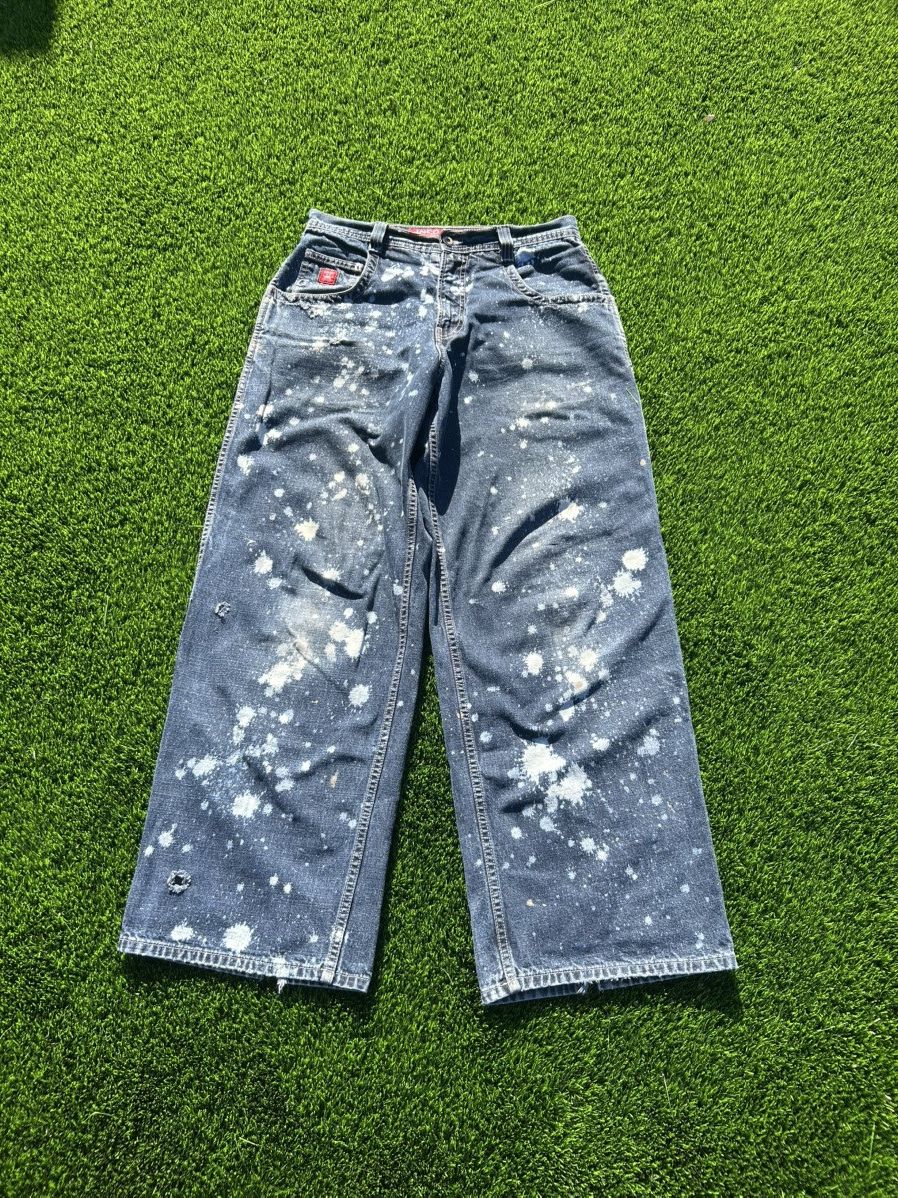 JNCO Vintage Y2K Bleach Wash JNCOS Size US 32 / EU 48 - 1 Thumbnail