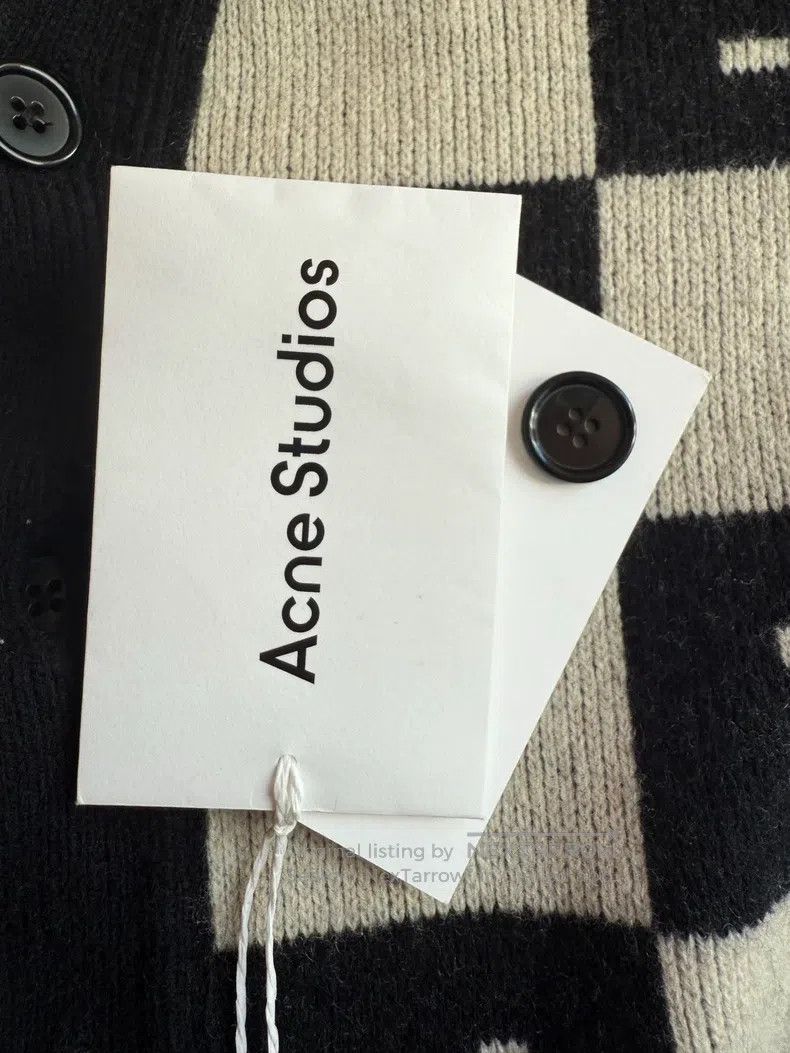 Acne Studios Acne Studios Checkerboard Button-Down Long Sleeve Wool Kni Size US XS / EU 42 / 0 - 8 Thumbnail