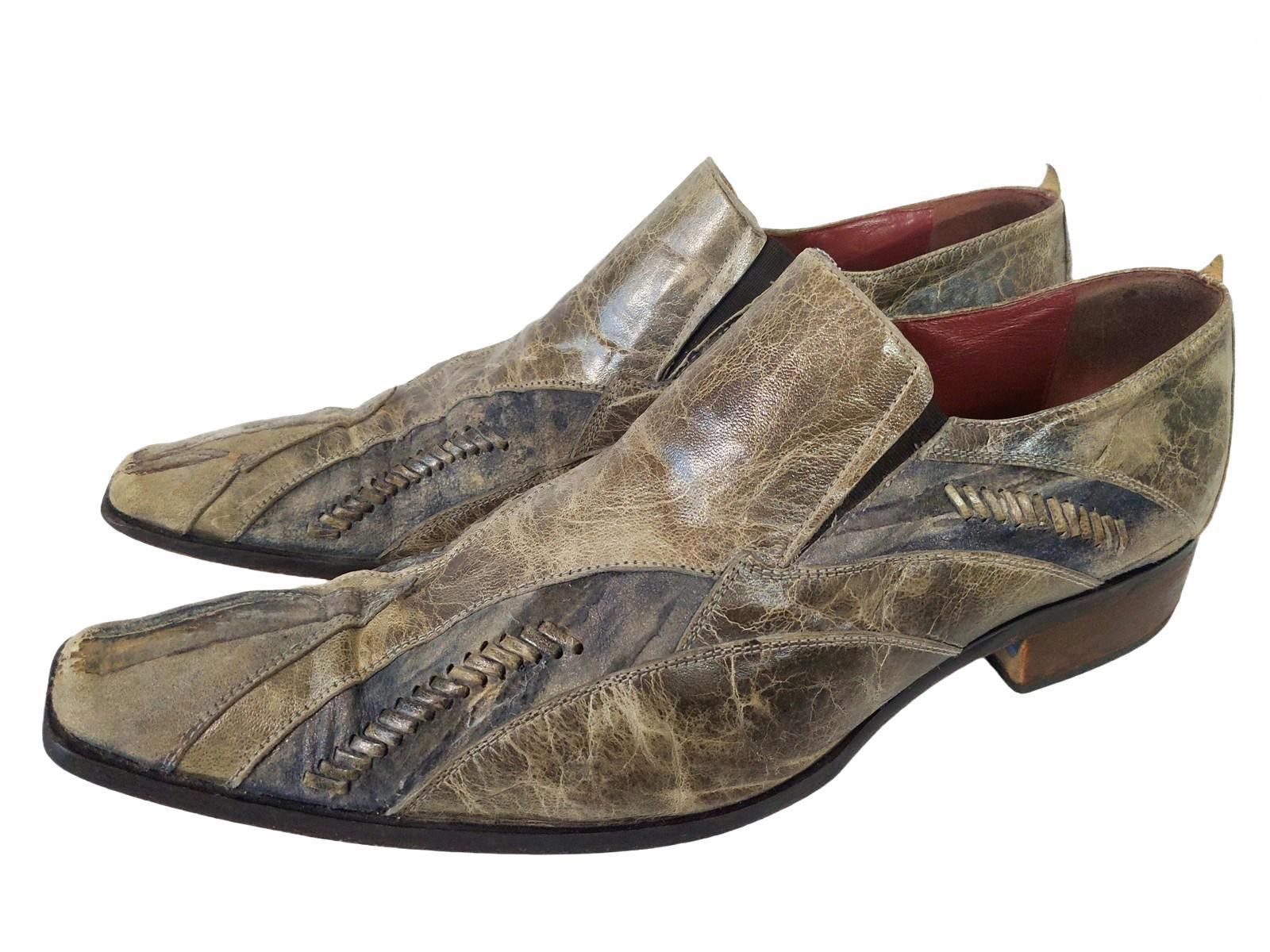 Jo Ghost Italy Vero Cuoio Shoes Men Distressed Leather Us 12 in Beige (Size 11.5)