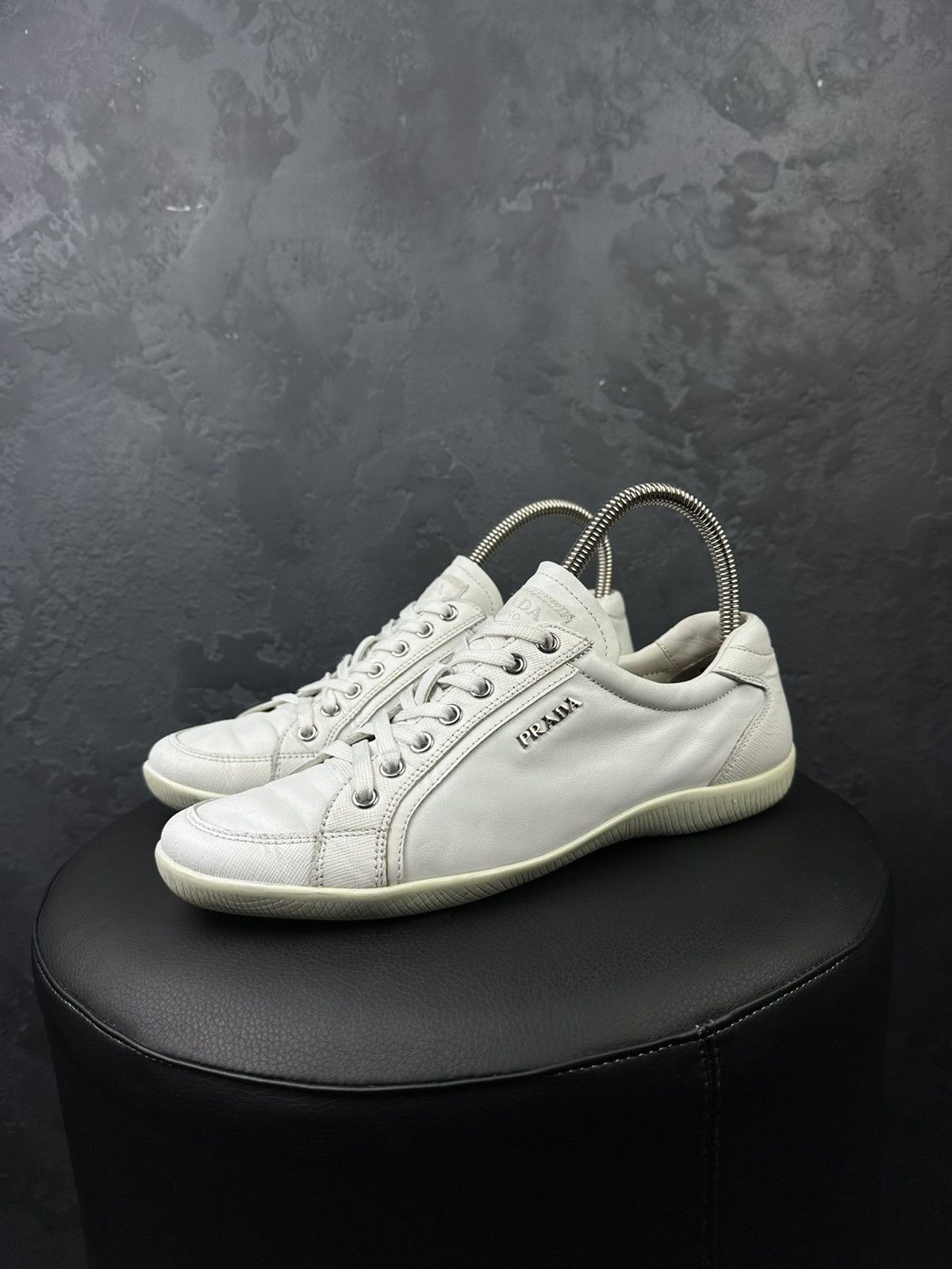 Prada Prada Vintage Leather Casual Low Top Shoes Womens's Size 37 Size US 7 / IT 37 - 1 Thumbnail