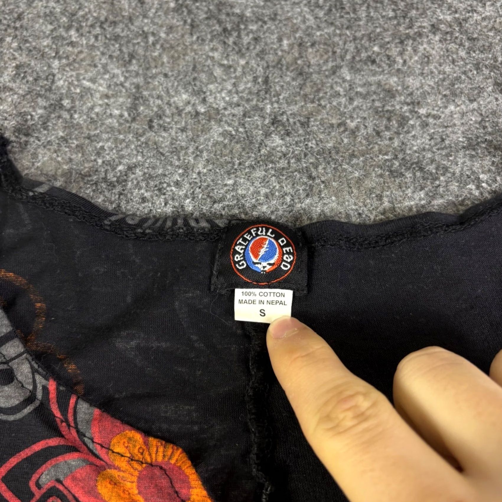 Vintage Grateful Dead Floral Mandala Embroidered Tunic Top Long Sleeve Black Small Size S / US 4 / IT 40 - 5 Thumbnail