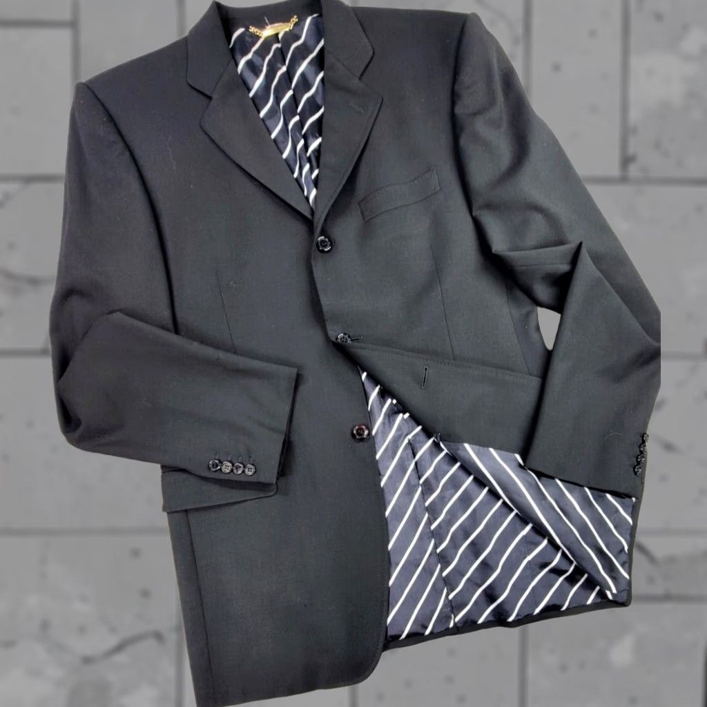 Dolce & Gabbana Dolce&Gabbana Blazer Jacket Black EU 52L US 40L Single-Breasted 3 Button Men Size 52R - 1 Thumbnail
