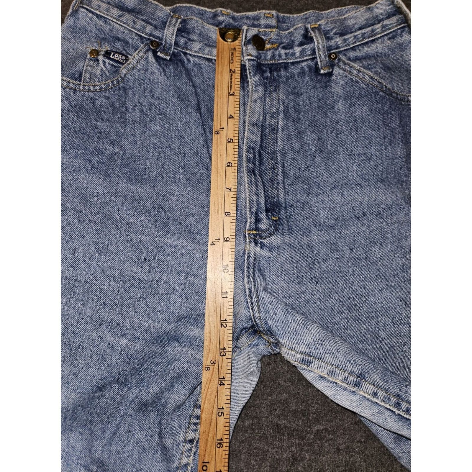 Lee VINTAGE Lee Jeans Tapered High Rise Blue 100% Cotton Women's 14 USA 80s 90s Denim Size 36" / US 14 / IT 50 - 4 Thumbnail