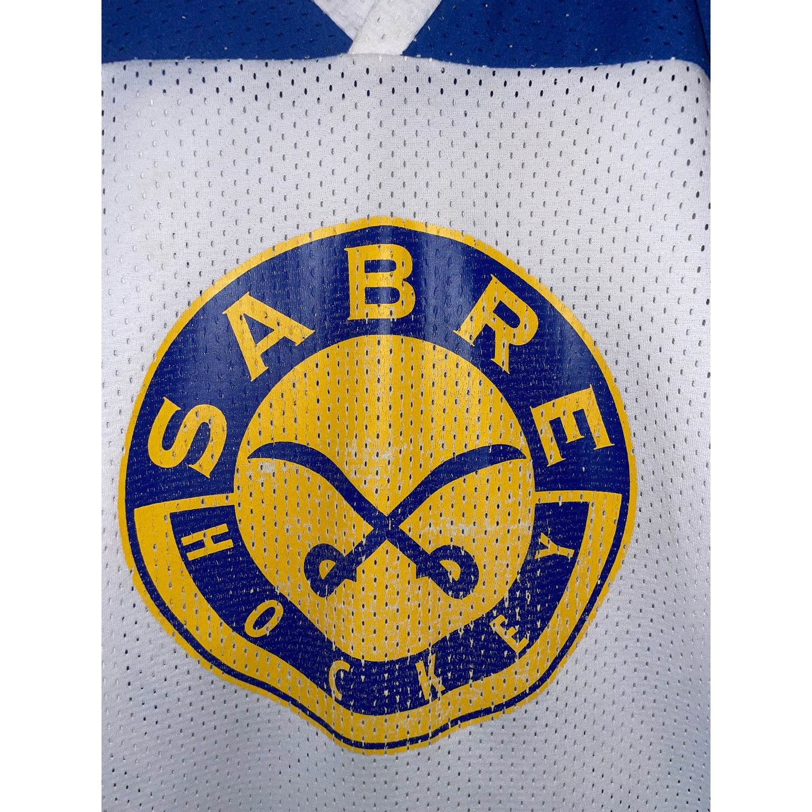 Vintage Vintage Sabre Hockey Jersey K1 Sportswear White 90s VTG M Size US M / EU 48-50 / 2 - 2 Thumbnail