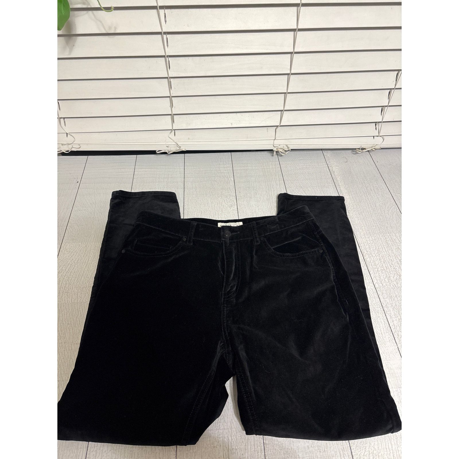 Kate Spade Broome Street Kate Spade Black Velvet Pants Size 30 Size 30" / US 8 / IT 44 - 4 Thumbnail