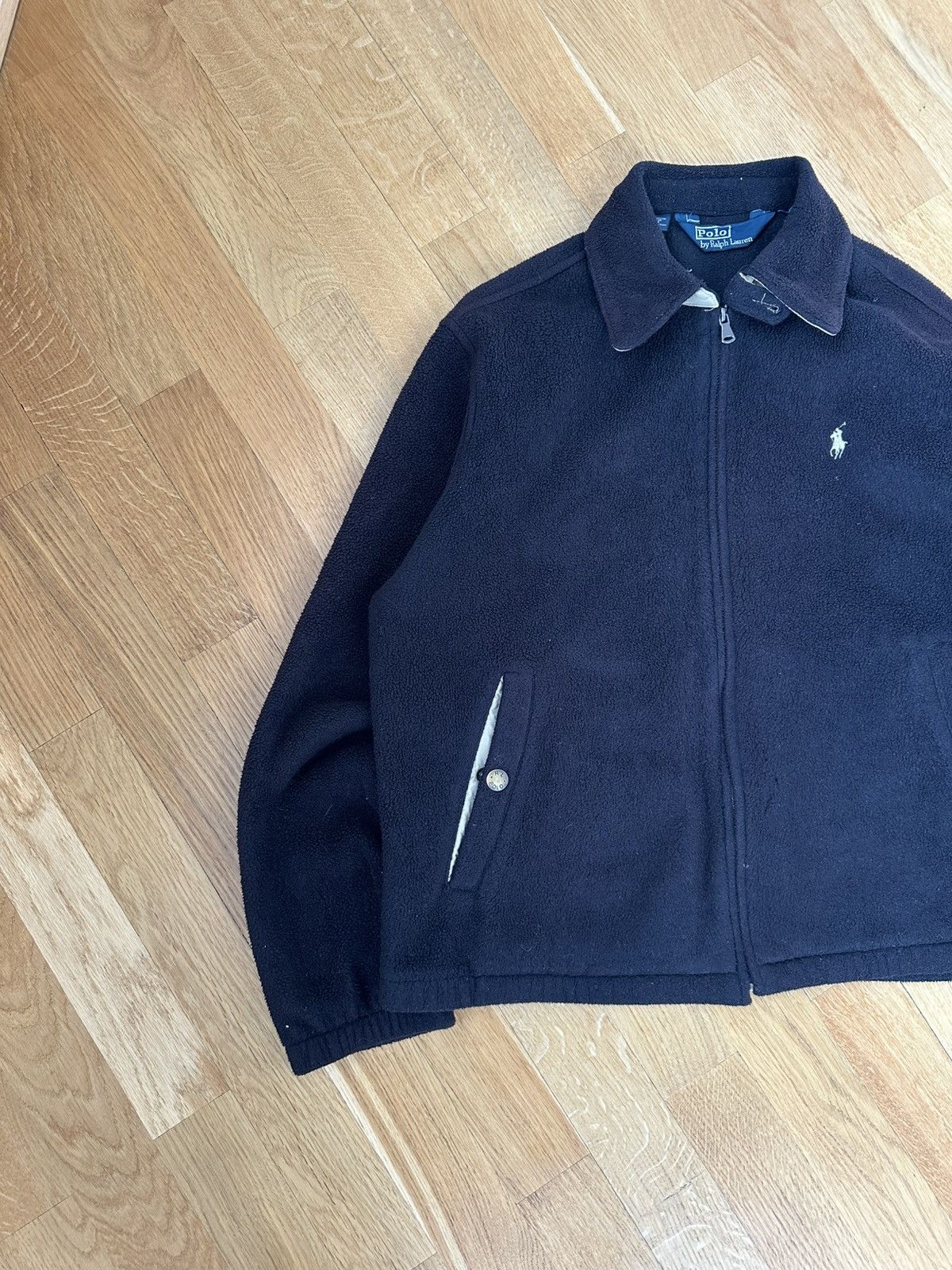 Polo Ralph Lauren Vintage Polo Ralph Lauren Zip Fleece Jacket Black Fir Logo Size US L / EU 52-54 / 3 - 3 Thumbnail