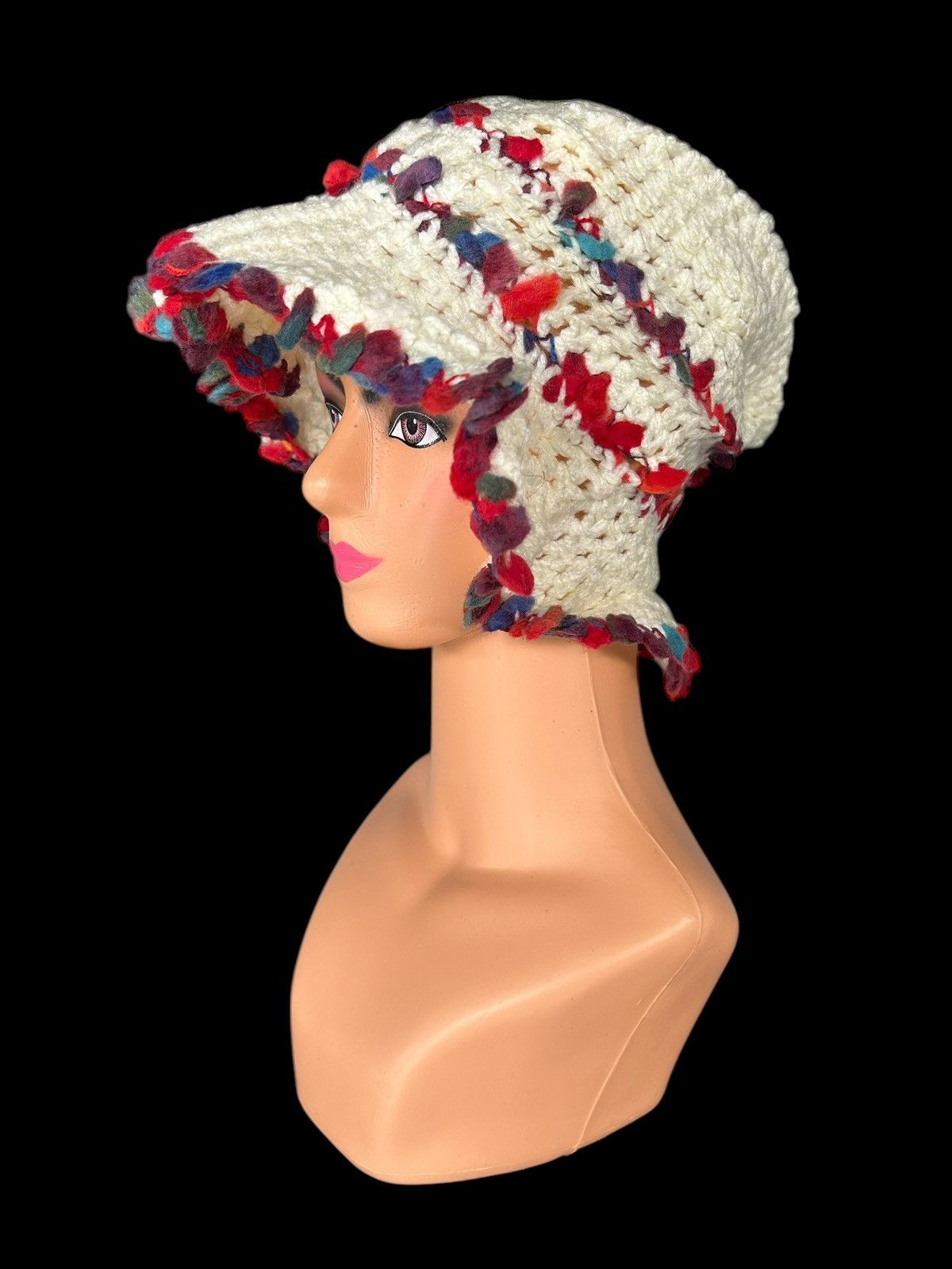 Japanese Brand × Kapital × Vintage Crochet Knitted Handmade Bucket Hats Rare ☠️☠️ Size ONE SIZE - 3 Thumbnail