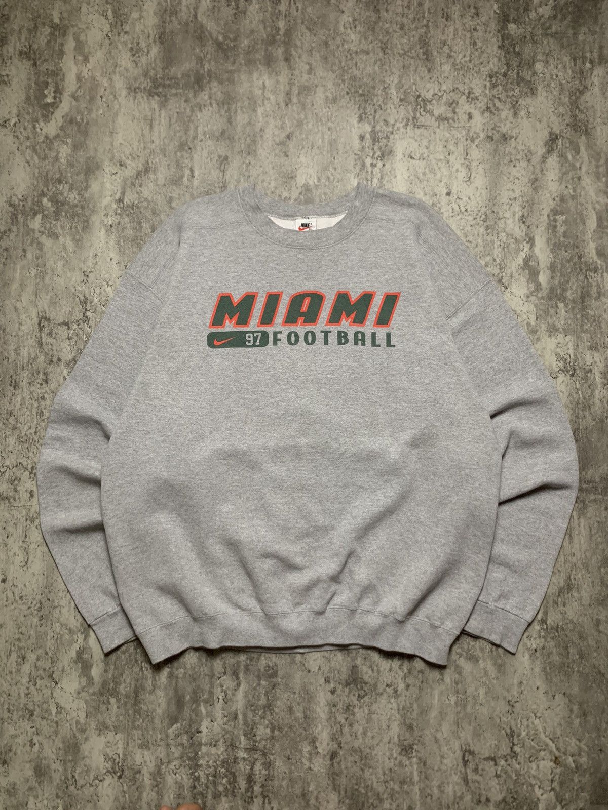 Nike Vintage 90’s Nike Miami Football Crewneck Sweatshirt Size US M / EU 48-50 / 2 - 1 Thumbnail