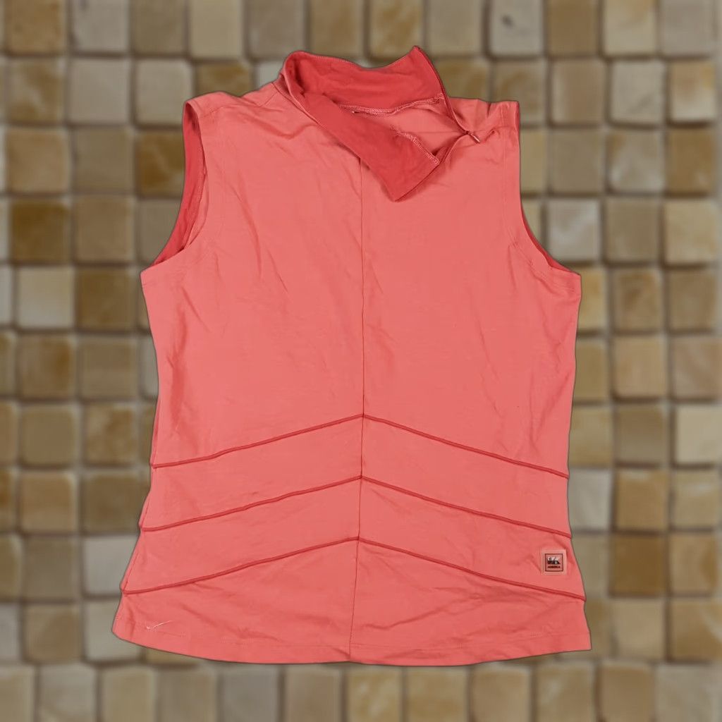 Cutter & Buck Cutter & Buck VINTAGE Pink Sleeveless Athletic Tank Golf Polo Shirt Women's Large Collared 00s Preppy Sports Size L / US 10 / IT 46 - 1 Thumbnail