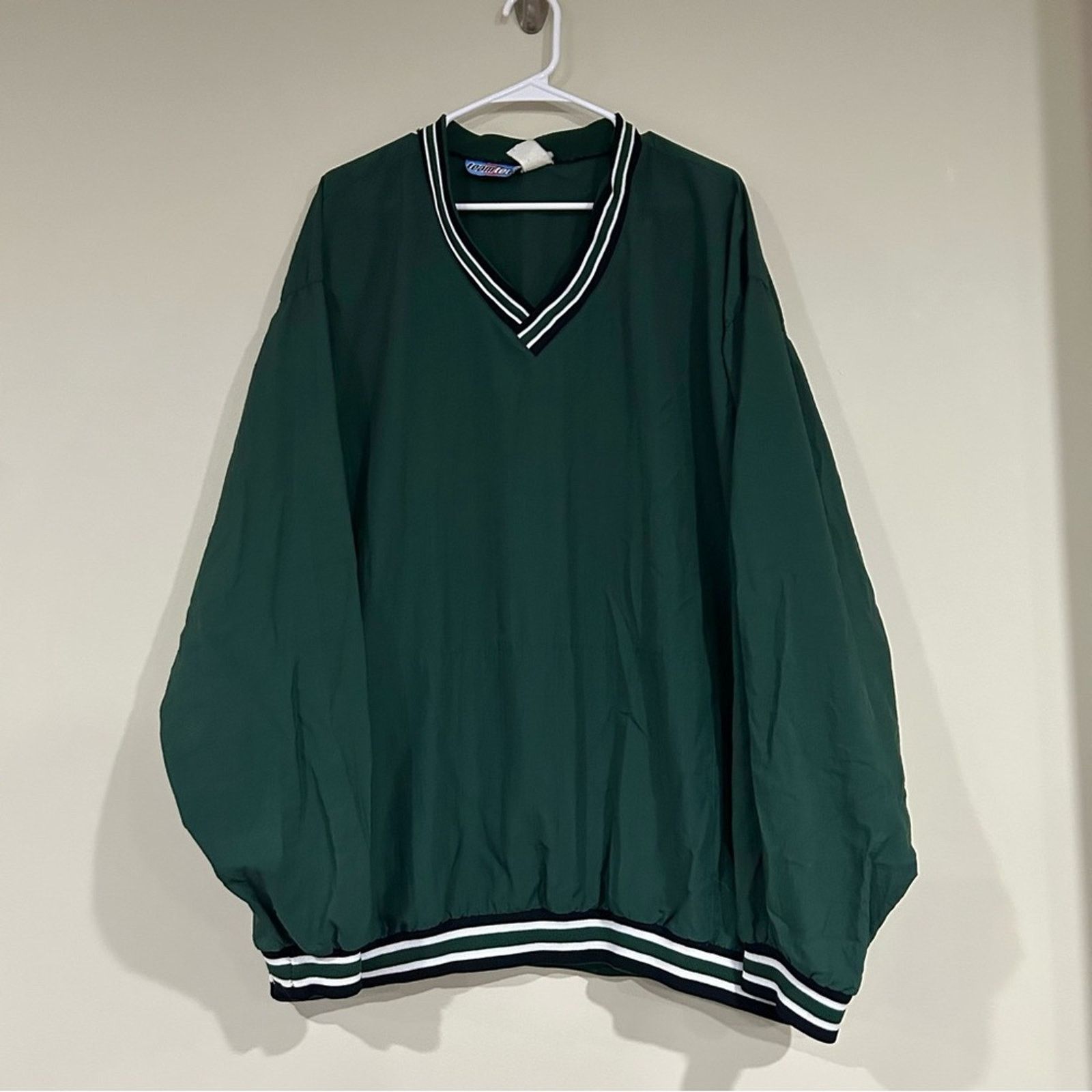 Other Vintage Green V-Neck Windbreaker Size US XXL / EU 58 / 5 - 1 Thumbnail