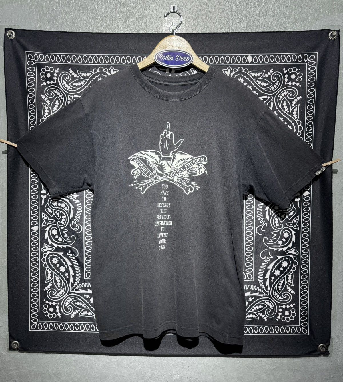 Neighborhood × Vintage Neighborhood Fight Alone Tee Size US L / EU 52-54 / 3 - 1 Thumbnail