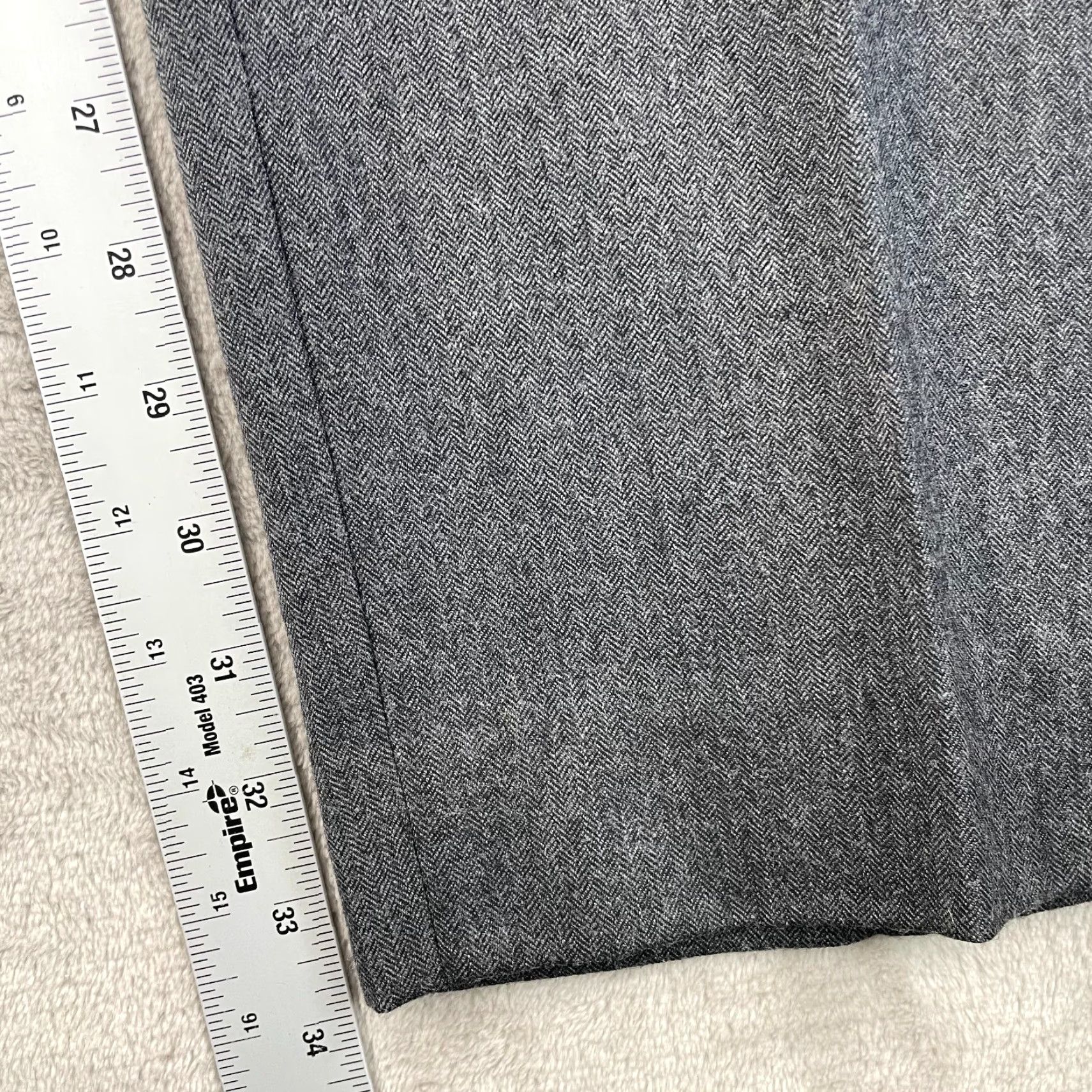 Banana Republic Banana Republic Tailored Slim Fit Trouser Pants Men 34x34 Grey 100% Wool CEO Pants Size US 34 / EU 50 - 5 Thumbnail