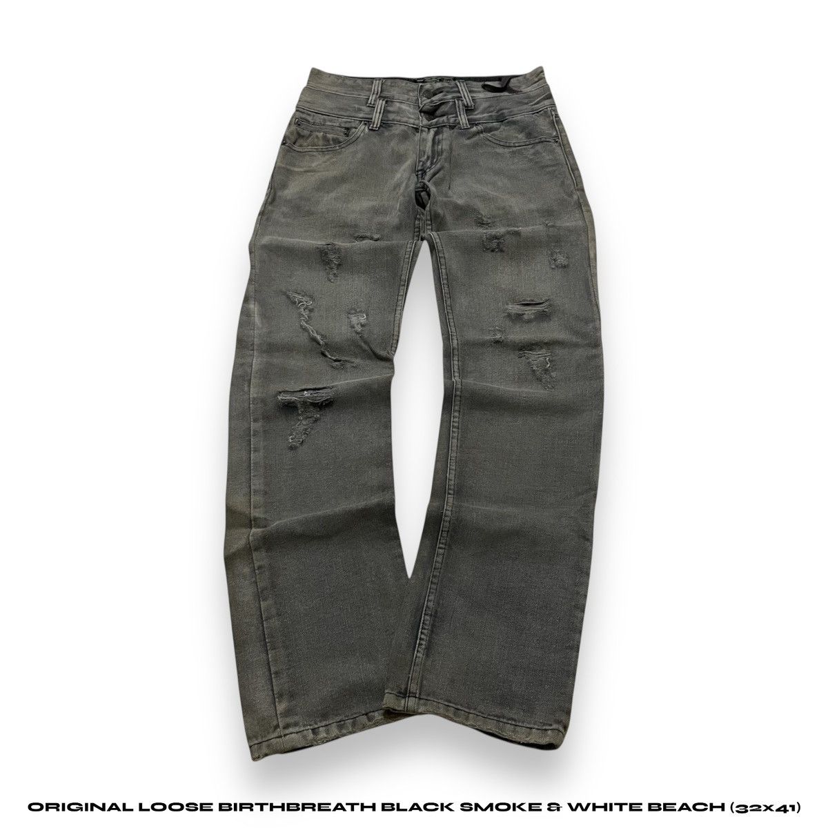 If Six Was Nine × Japanese Brand ORIGINAL LOOSE BIRTHBREATH BLACK SMOKE & WHITE BEACH (32×41) Size US 32 / EU 48 - 1 Thumbnail