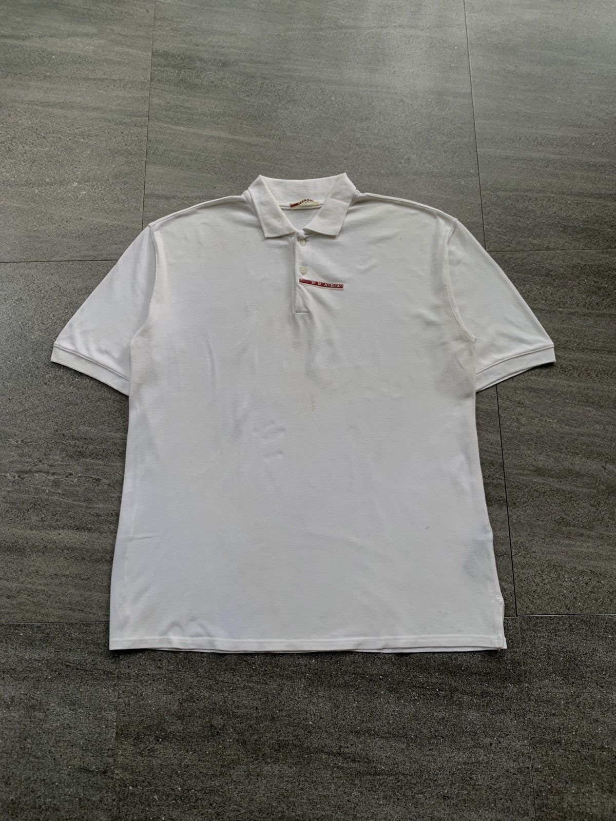 FREE TAX! Red Tab Polo Shirt in Cream
