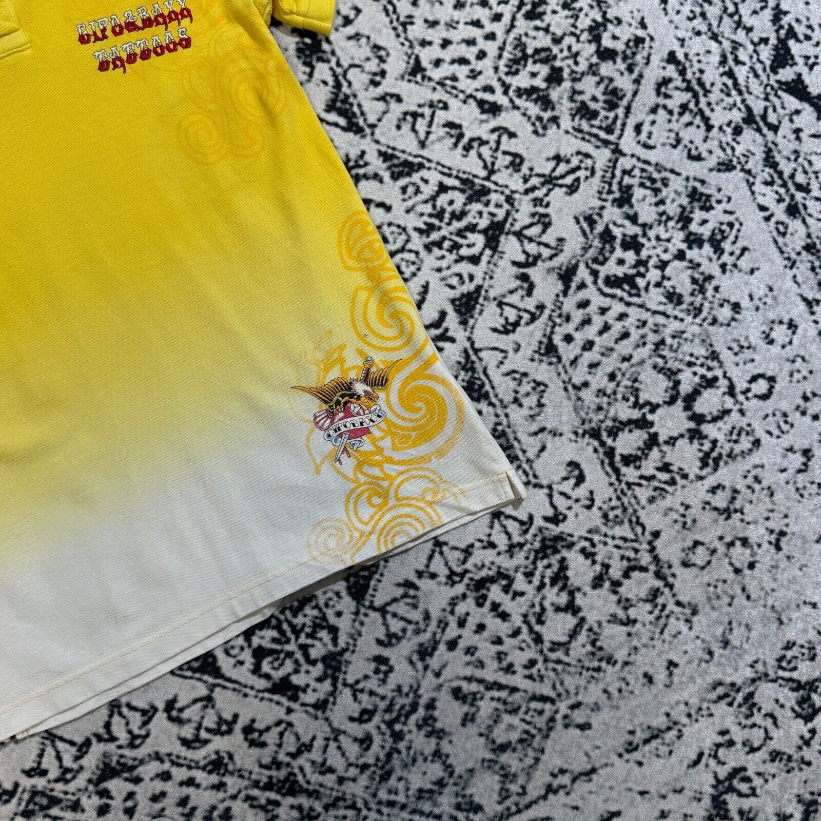 Ed Hardy × Vintage Cipo&Baxx Yellow Cotton Polo Shirt Size M Ed Hardy Christian Size US M / EU 48-50 / 2 - 9 Thumbnail
