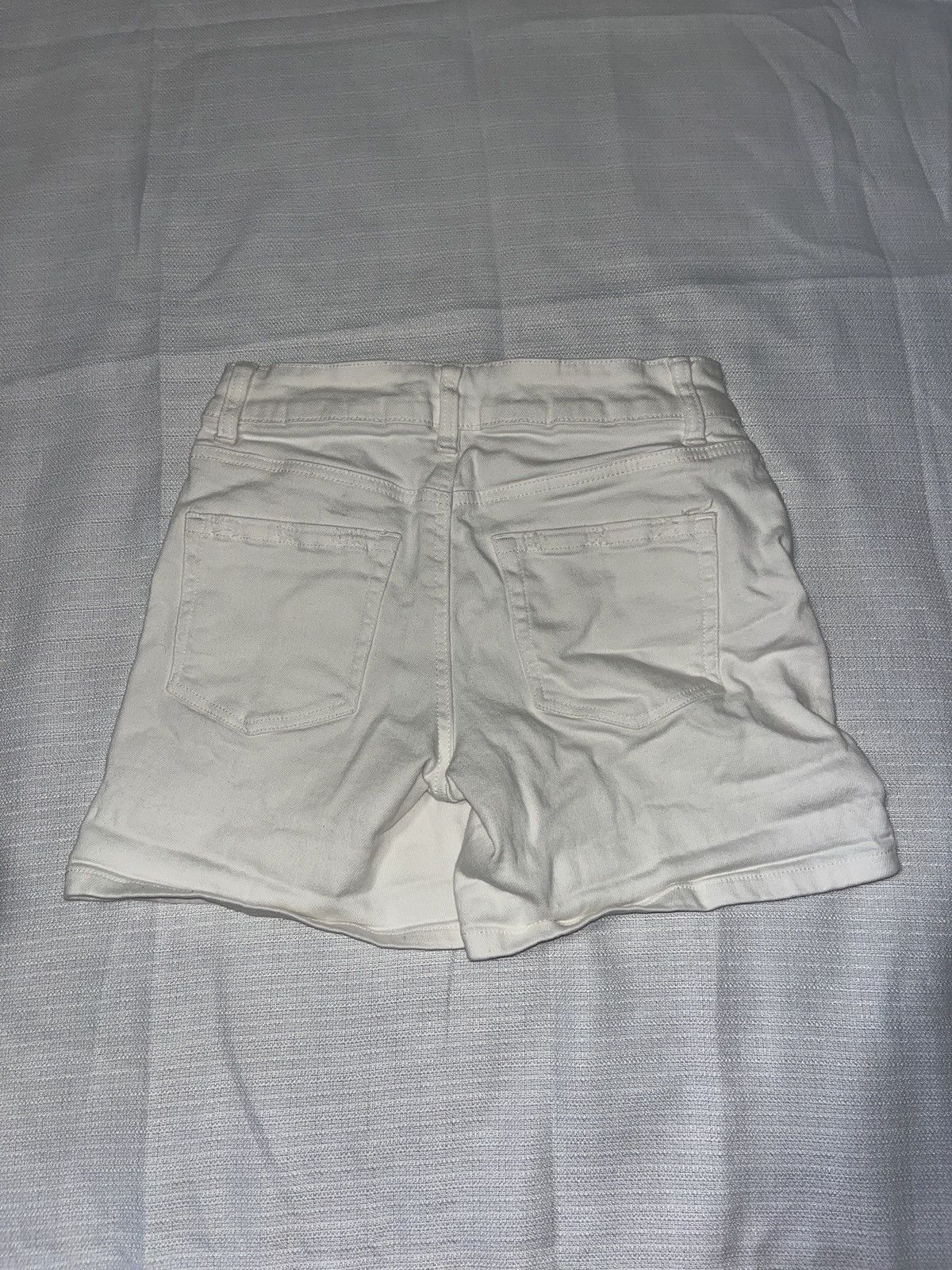 Other Women's High Rise White Jean Shorts Size 26" / US 2 / IT 38 - 2 Thumbnail