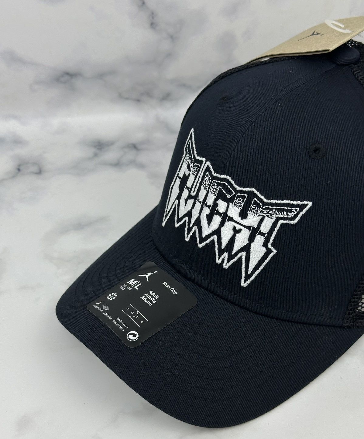 Nike Nike Air Jordan Flight Rise Trucker Hat Mesh Curved Brim M/L Size ONE SIZE - 3 Thumbnail