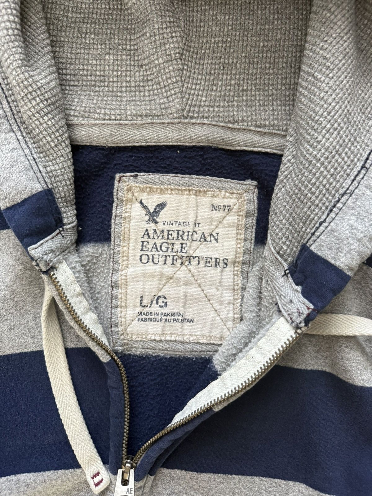 American Eagle Outfitters 2000s american eagel striped Hoodie Size US L / EU 52-54 / 3 - 3 Thumbnail