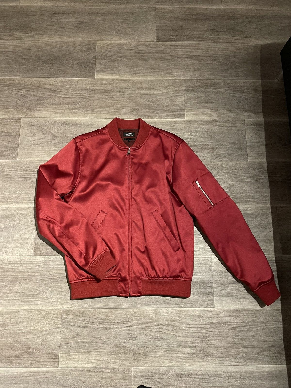 image of A P C Hamilton Bomber in Red, Men's (Size XL)