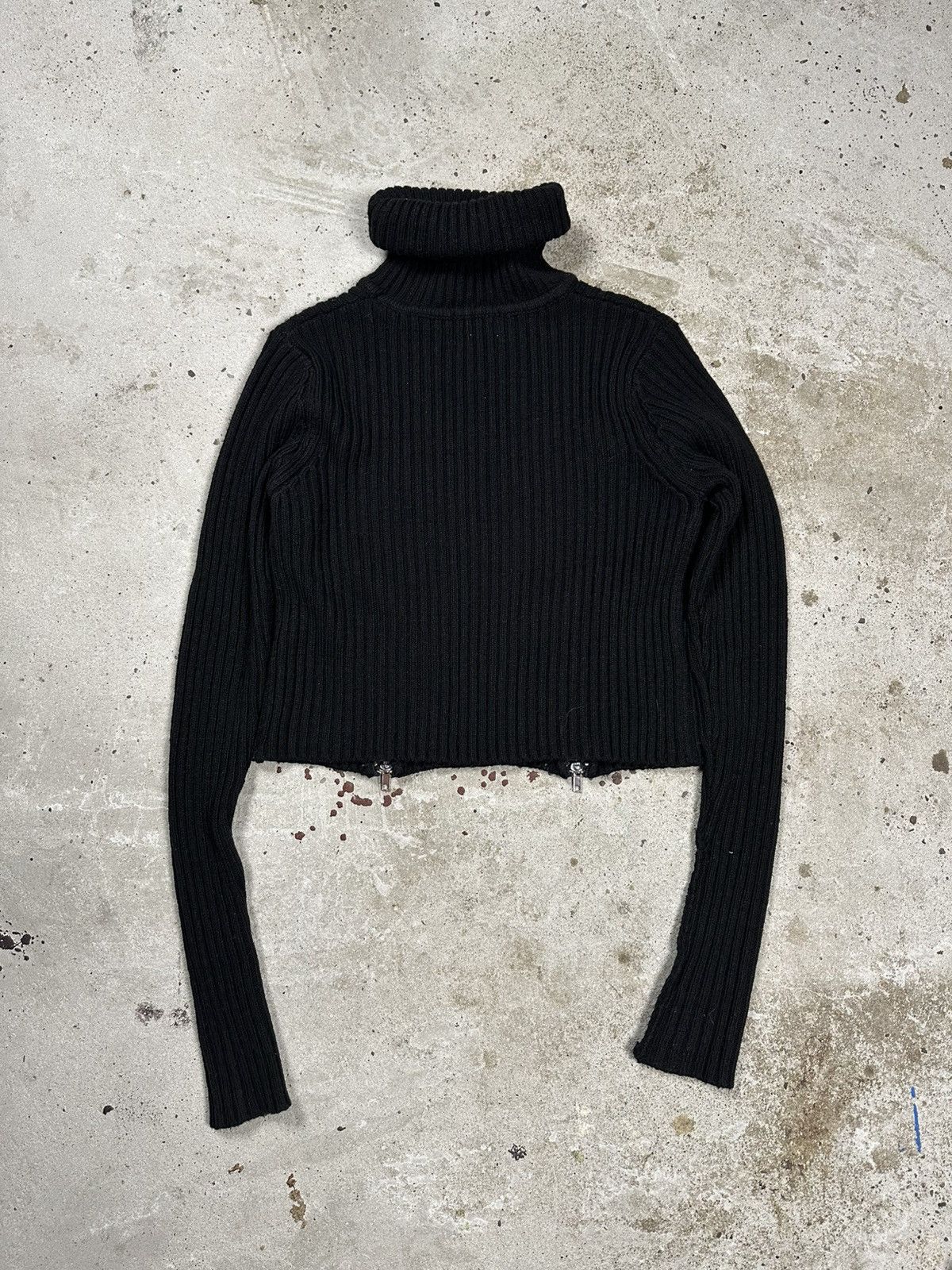 Jean Paul Gaultier Jean Paul Gaultier x Lindex Black Turtleneck Sweater Zippers Size S / US 4 / IT 40 - 2 Thumbnail