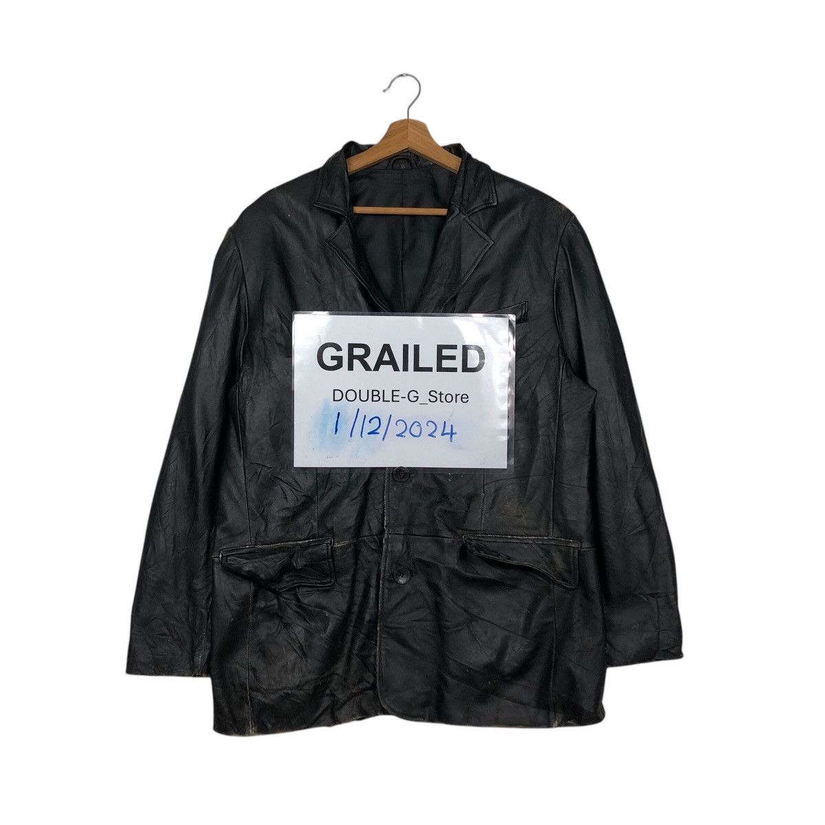 Japanese Brand × Vintage 📌Vintage Biker Leather Jacket Unknown Issey Miyake Size US L / EU 52-54 / 3 - 1 Thumbnail