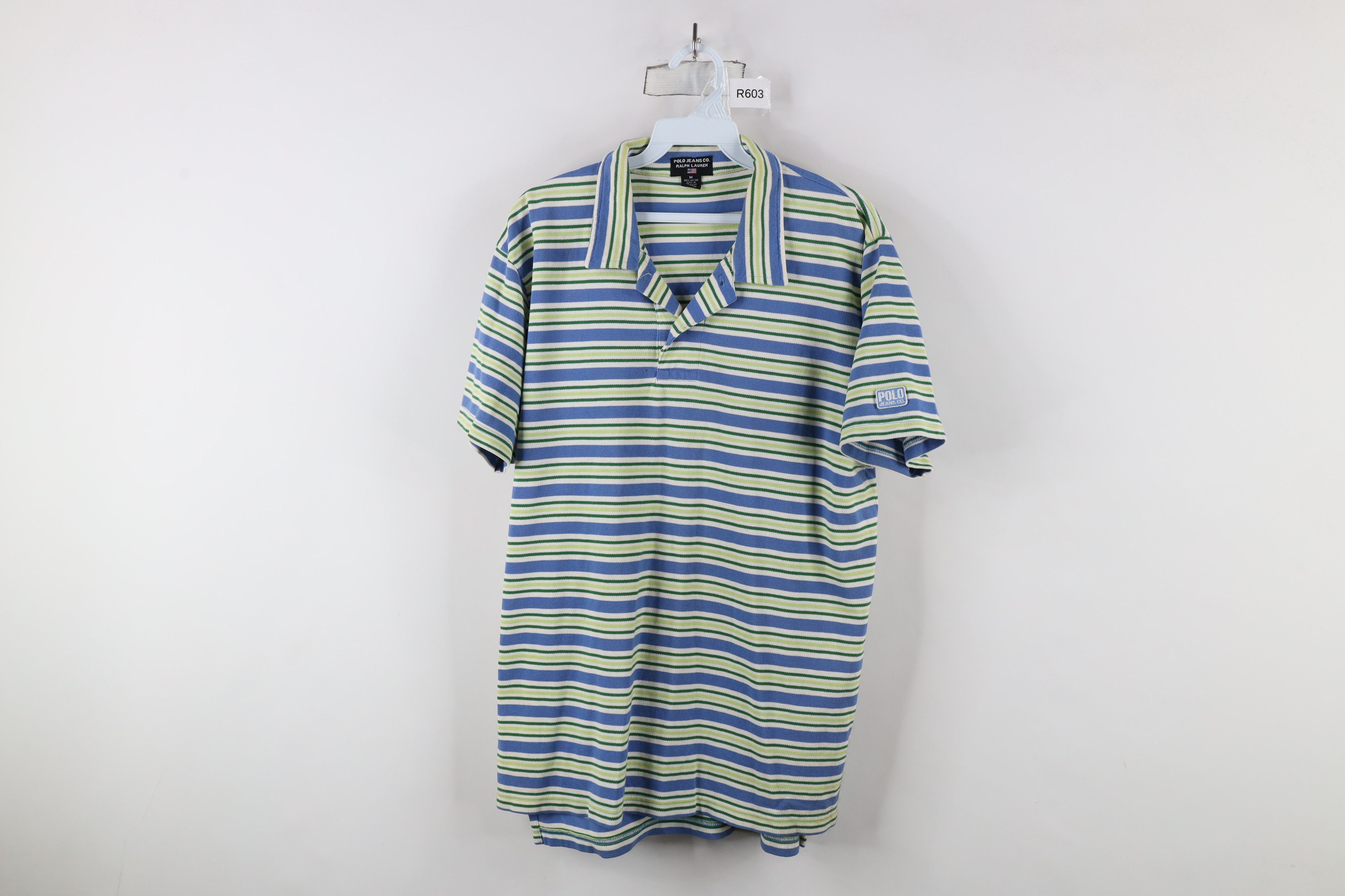 Ralph Lauren × Vintage Vintage 90s Ralph Lauren Striped Collared Polo Shirt Cotton Size US M / EU 48-50 / 2 - 1 Thumbnail