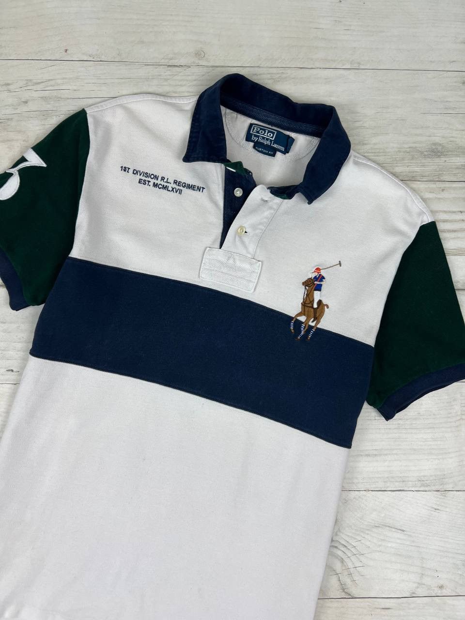 Polo Ralph Lauren Polo Ralph Lauren Big Pony Striped Rugby Polo Shirt Size US L / EU 52-54 / 3 - 2 Thumbnail