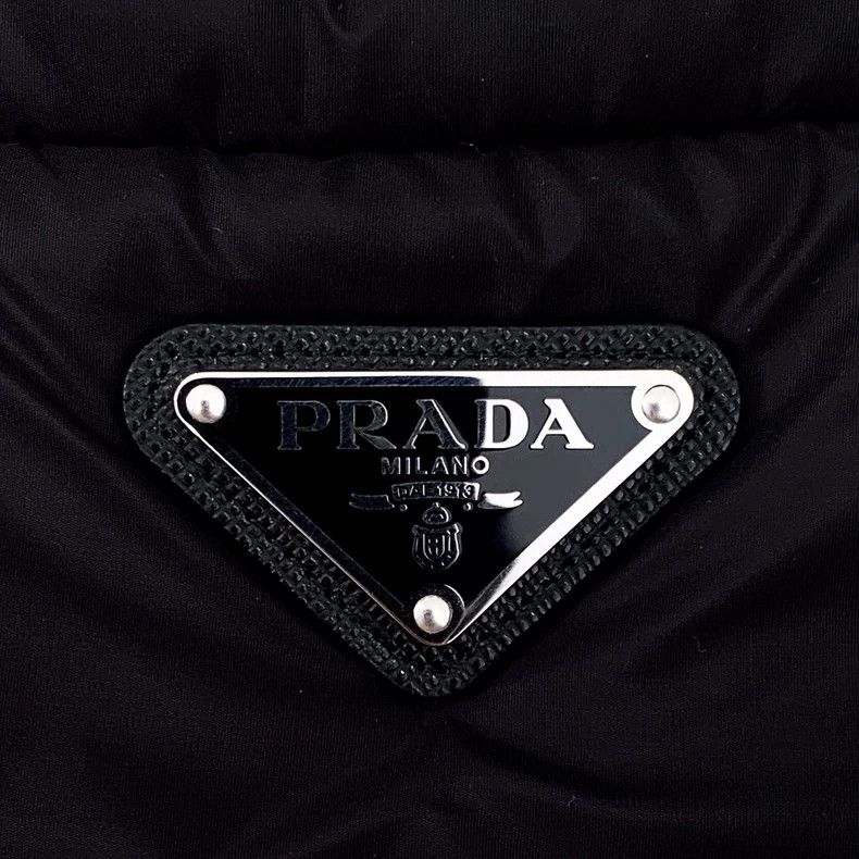 Prada Prada Size 38 23 black triangle logo hooded long-sleeved co Size US XXS / EU 40 - 5 Thumbnail