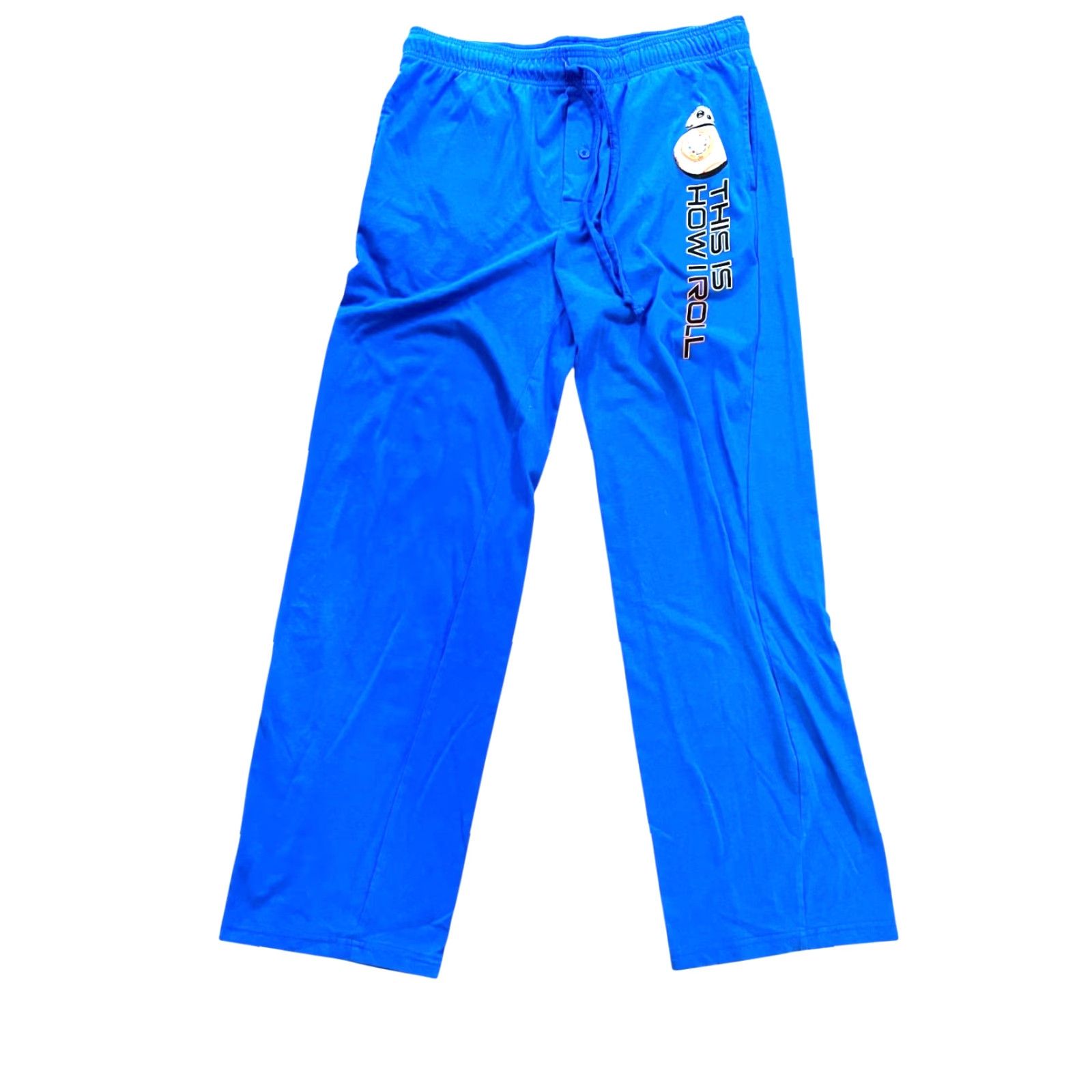 Star Wars Star Wars Mens Large BB8 This Is How I Roll Blue Pajama Pants Pajama Bottoms Loungewear Size US 33 - 4 Thumbnail