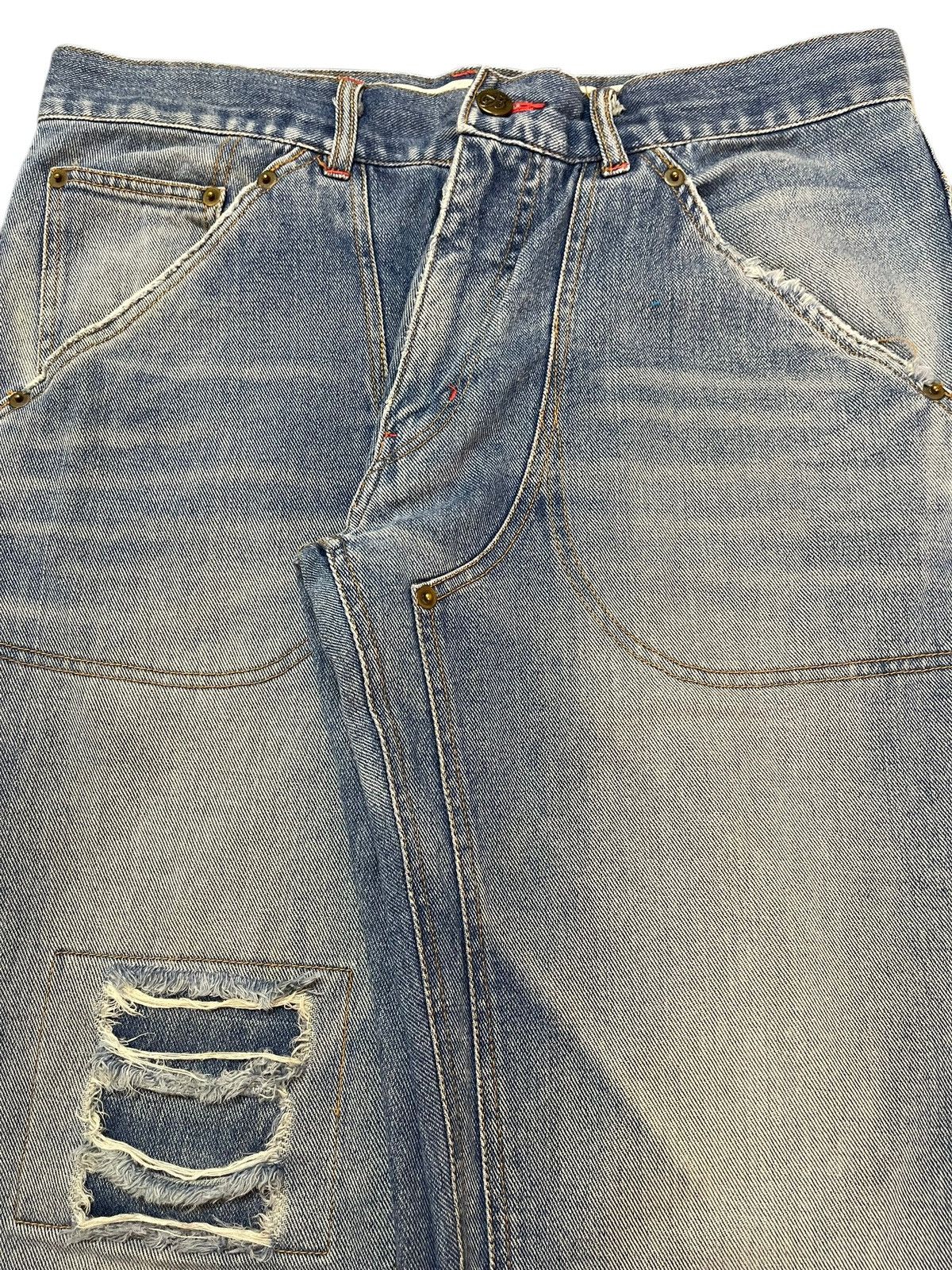 Fubu Vintage Japanese Brand Double Knee Style Faded Style Jeans Size US 32 / EU 48 - 4 Thumbnail