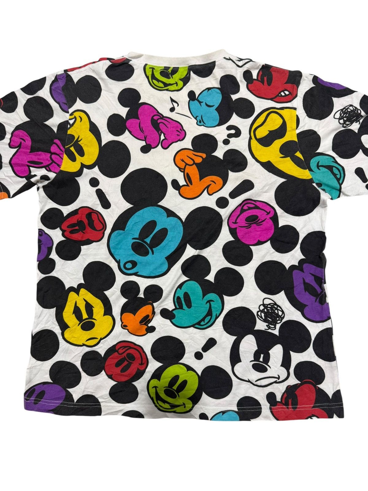 Mickey Mouse Vintage Disney Mickey Head Chaos Over Print T-Shirt Y2K Size US L / EU 52-54 / 3 - 4 Thumbnail