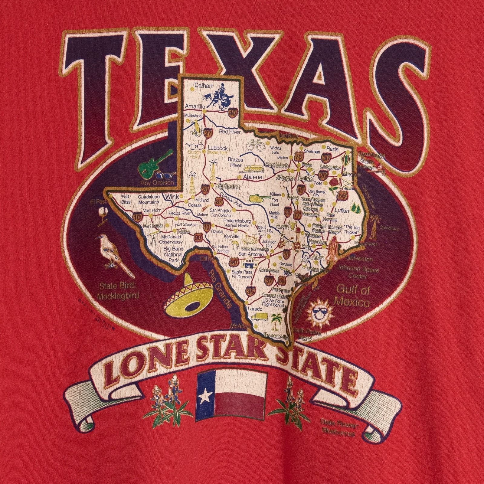 Vintage Vintage Y2K Texas Lone Star State T Shirt Mens XL - Art Draw Size US L / EU 52-54 / 3 - 3 Thumbnail