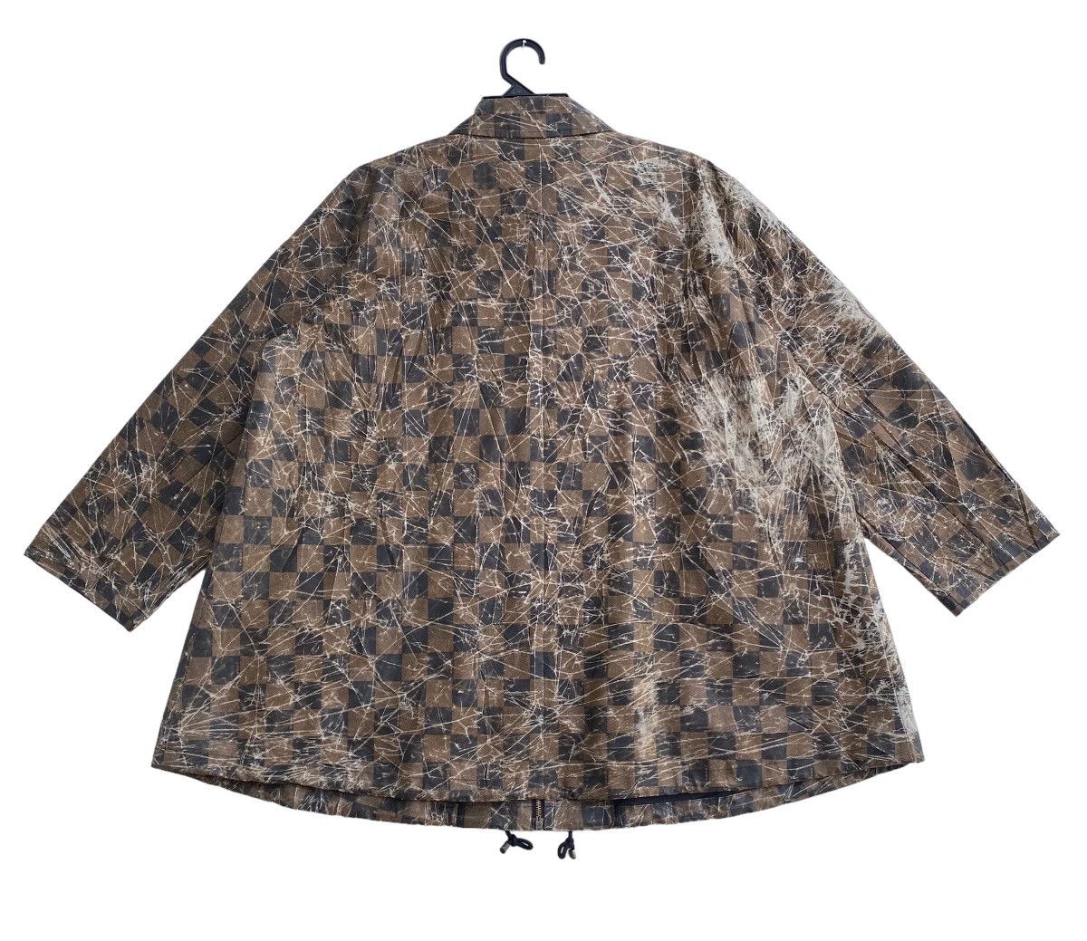 Fendi × Vintage 80s FENDI zucca all overprinted checkerboard oversize jacket Size XS / US 0-2 / IT 36-38 - 8 Thumbnail