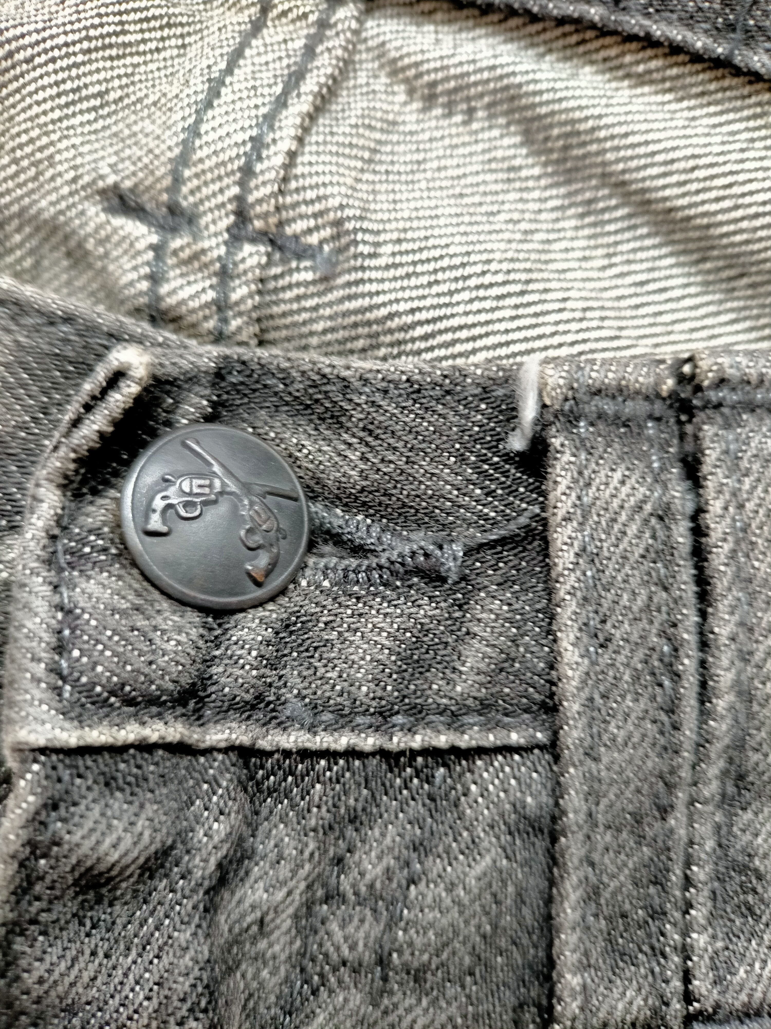 If Six Was Nine Roar Guns Made in Japan Punk style Black Denim Size US 31 - 17 Thumbnail