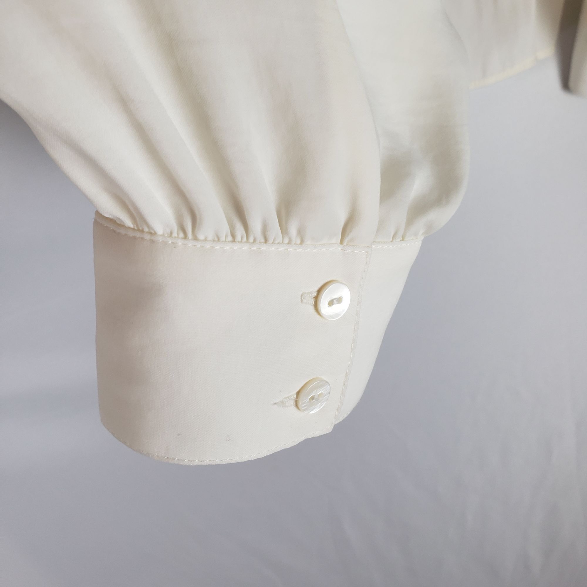 Anthropologie × Designer Dolan Left Coast Collection Womens Long Sleeve Blouse Cream Size S / US 4 / IT 40 - 3 Thumbnail