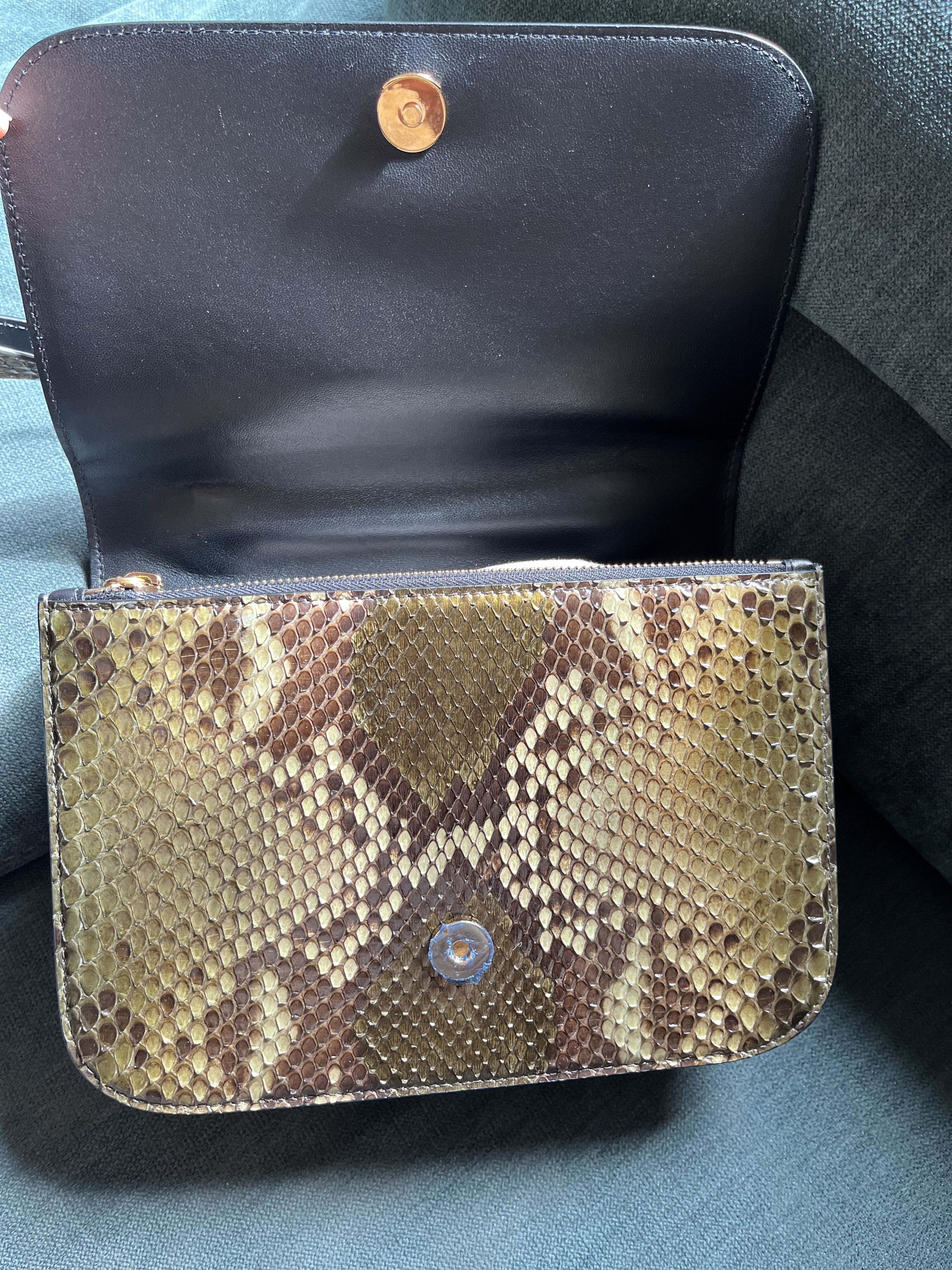 Versace Versace Virtus shoulder bag in military green python Size ONE SIZE - 3 Thumbnail