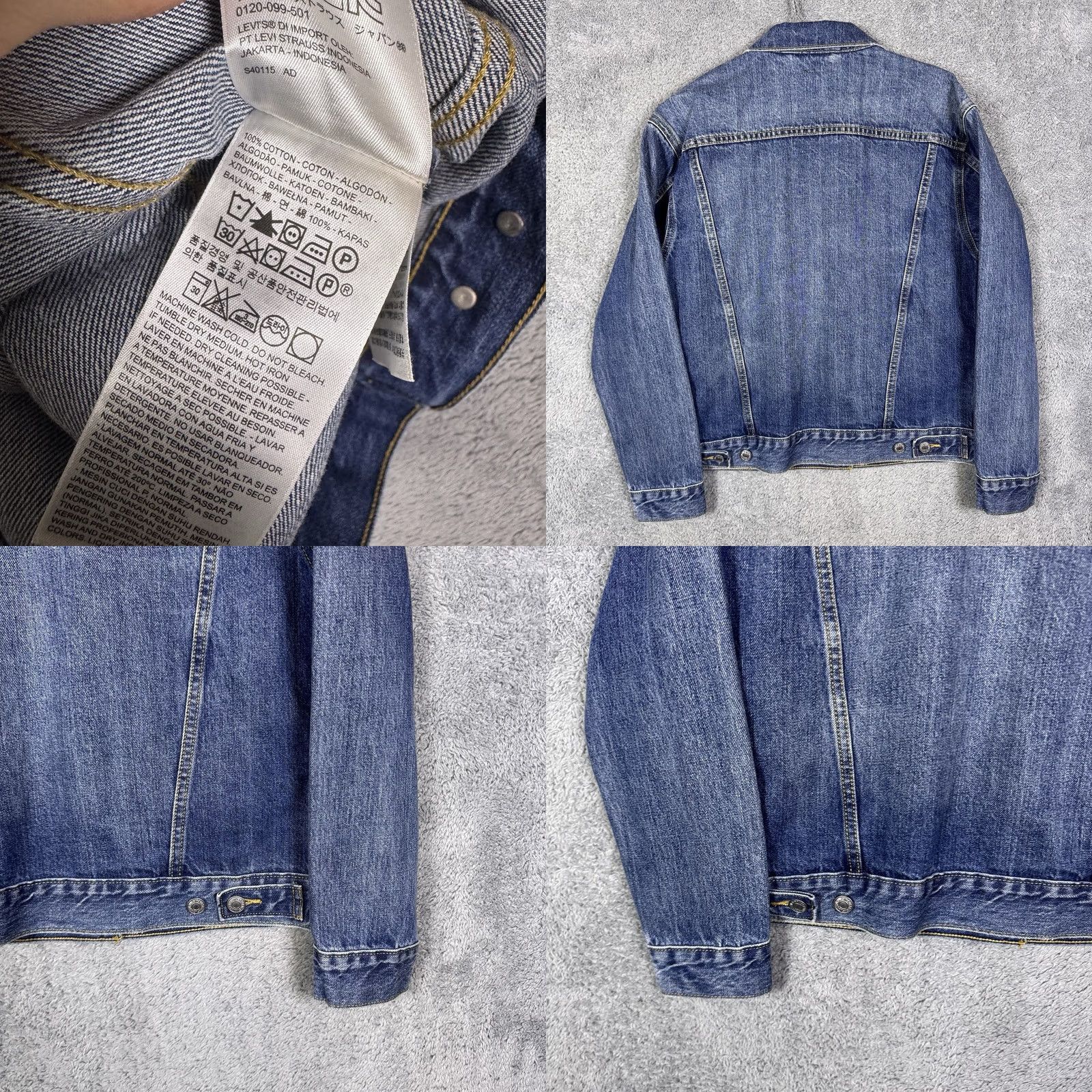 Levi's VINTAGE Levi's Trucker Denim Jacket Mens S Regular Blue 38 in Cotton Denim USA Western 80s 90s Biker Leather? No, exclude. Size US S / EU 44-46 / 1 - 8 Thumbnail