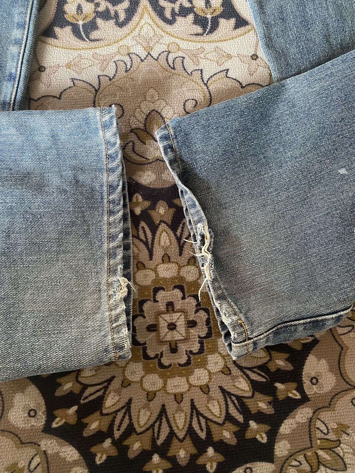 Vintage Vintage Wrangler Distressed Paint Style Denim Size US 29 - 11 Thumbnail