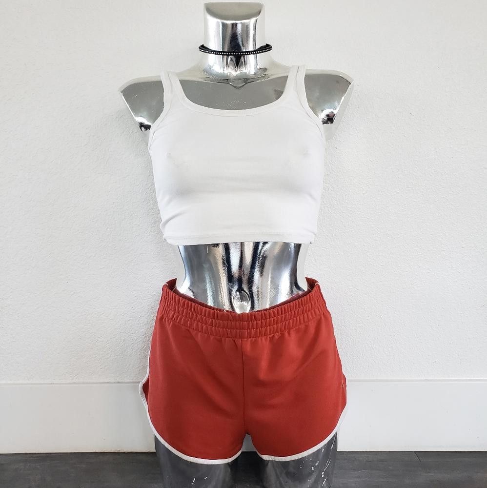 Forever 21 Rust White Detailed F21 Sweat Short Size 28" / US 6 / IT 42 - 1 Thumbnail