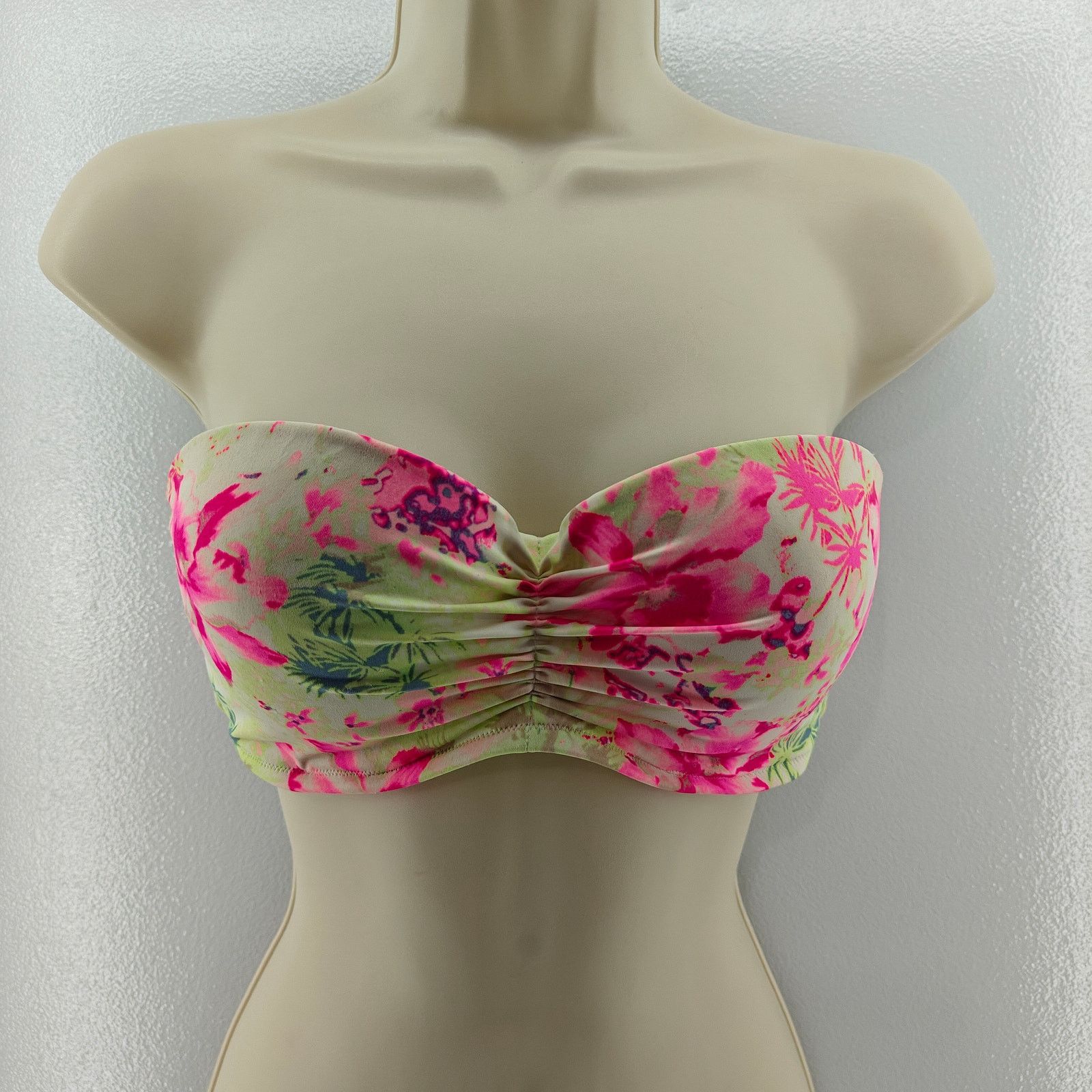 Victoria's Secret Victoria's Secret Strapless Bikini Bright Tropical Floral Size ONE SIZE - 1 Thumbnail