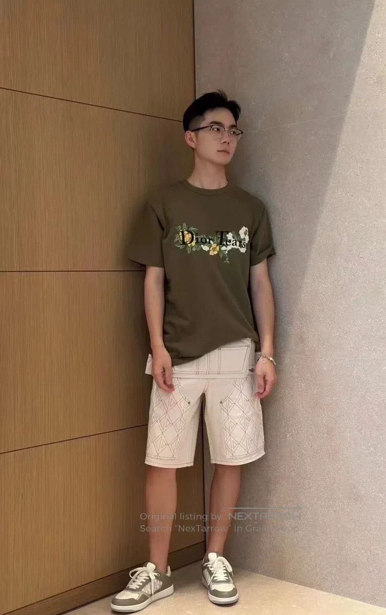 Dior Dior SS23 letter flower embroidery round neck short sleeve Size US M / EU 48-50 / 2 - 8 Thumbnail