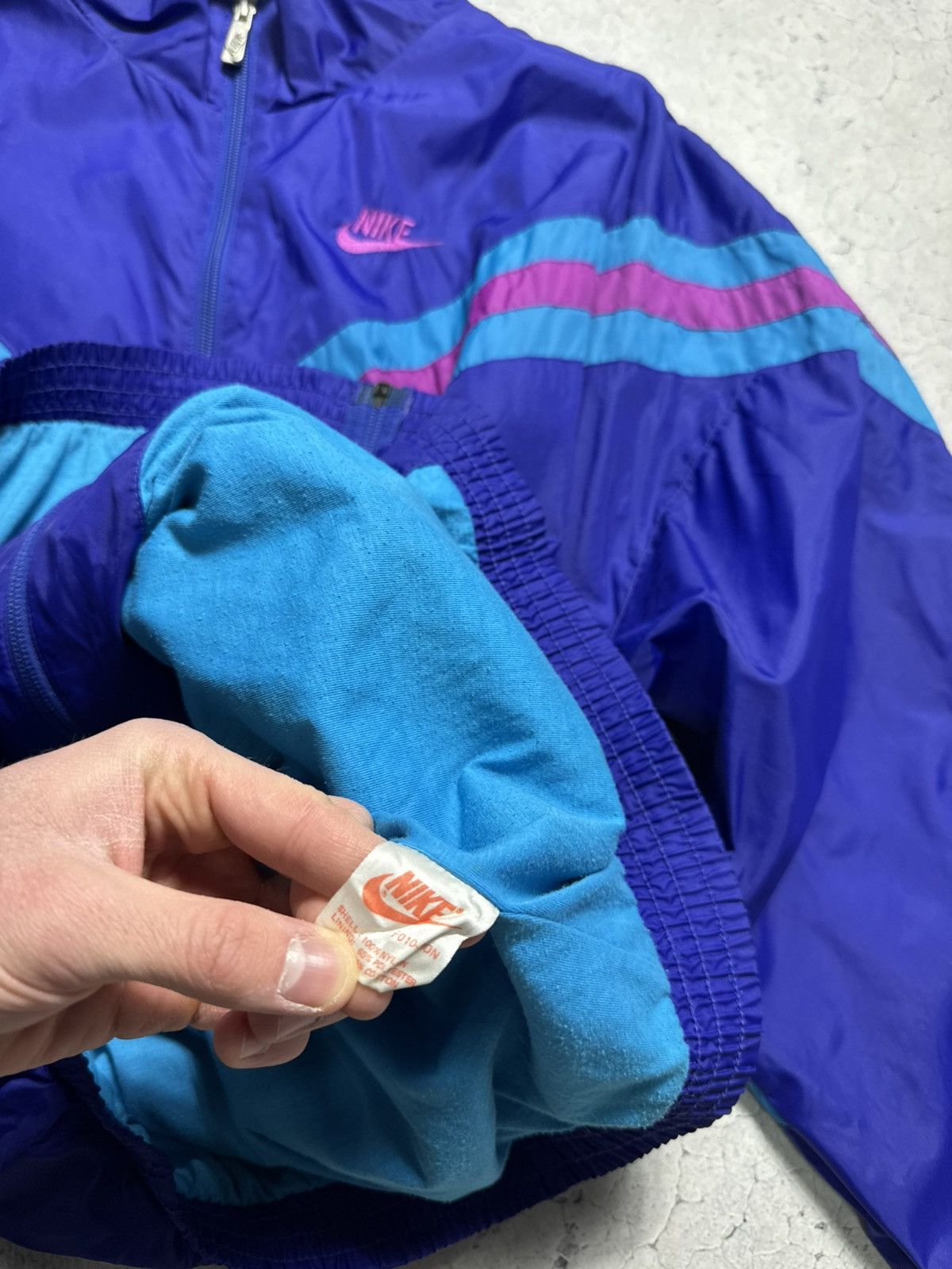 Nike Nike Vintage 80’s Nylon Track Top Jacket Drill Size US XL / EU 56 / 4 - 7 Thumbnail