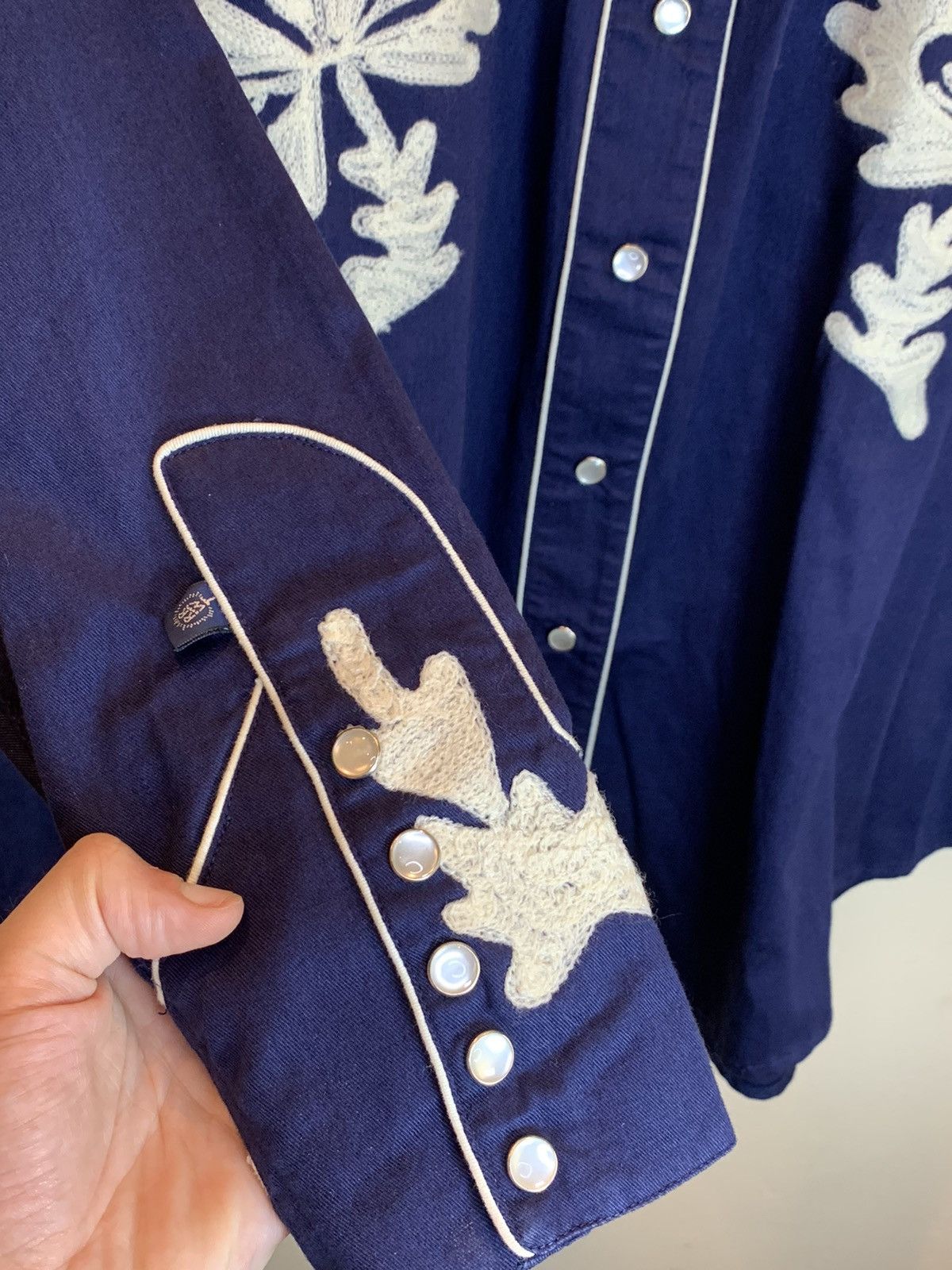 Rockmount Ranch Wear *RARE* Rockmount Chainstitch Ranch Wear Pearl Button Shirt Size US XL / EU 56 / 4 - 3 Thumbnail