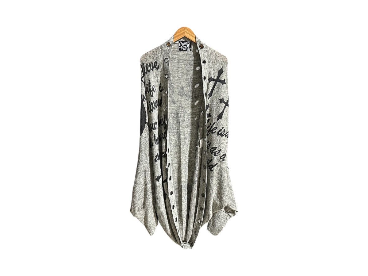 If Six Was Nine 🔥Sick Y2K Orgetto Batwing Cardigan Poem Cross Skull Punk Got Size US XL / EU 56 / 4 - 10 Thumbnail