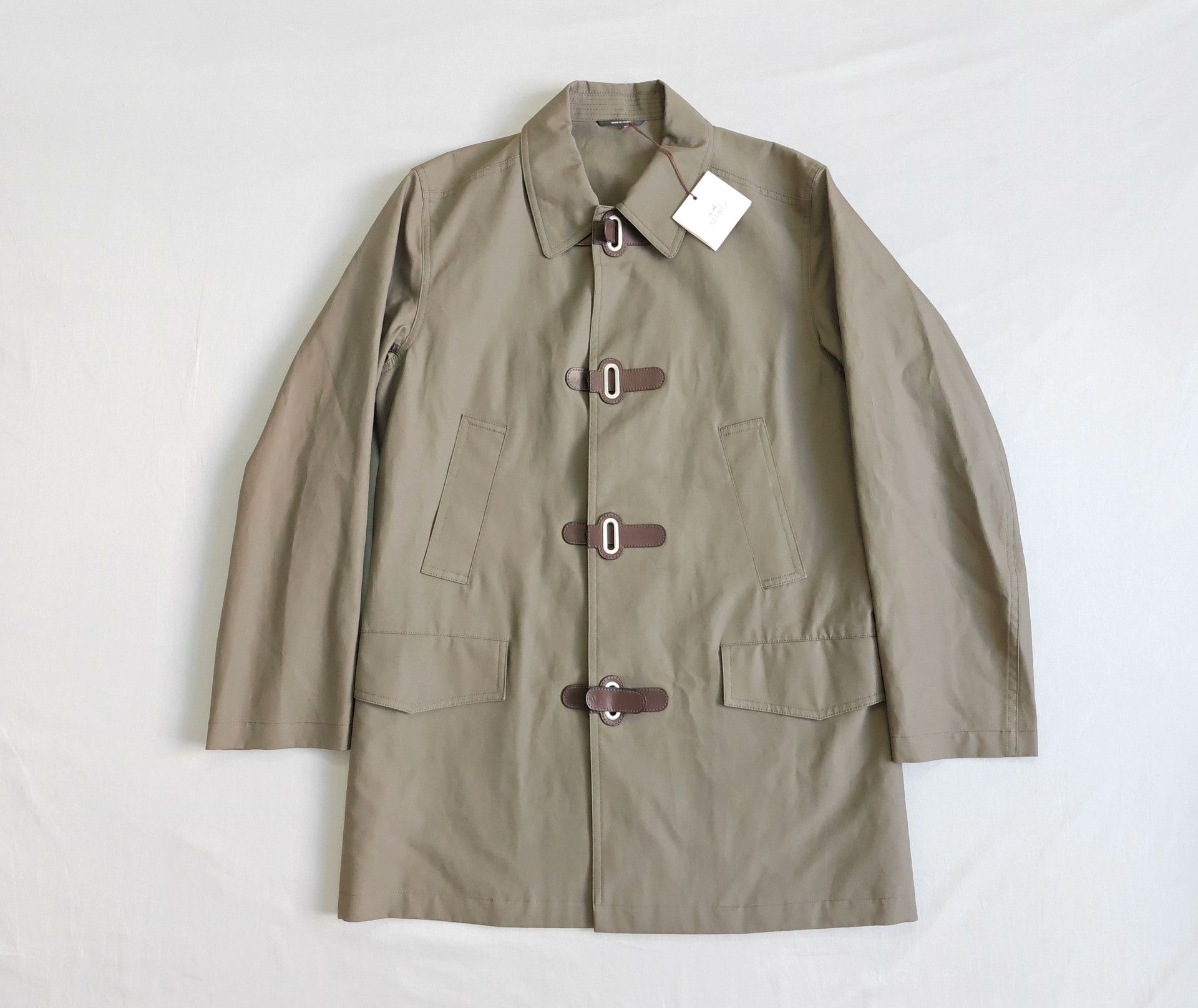 Hermes Hermes Men's Cotton Trench Coat Jacket Size US L / EU 52-54 / 3 - 1 Thumbnail