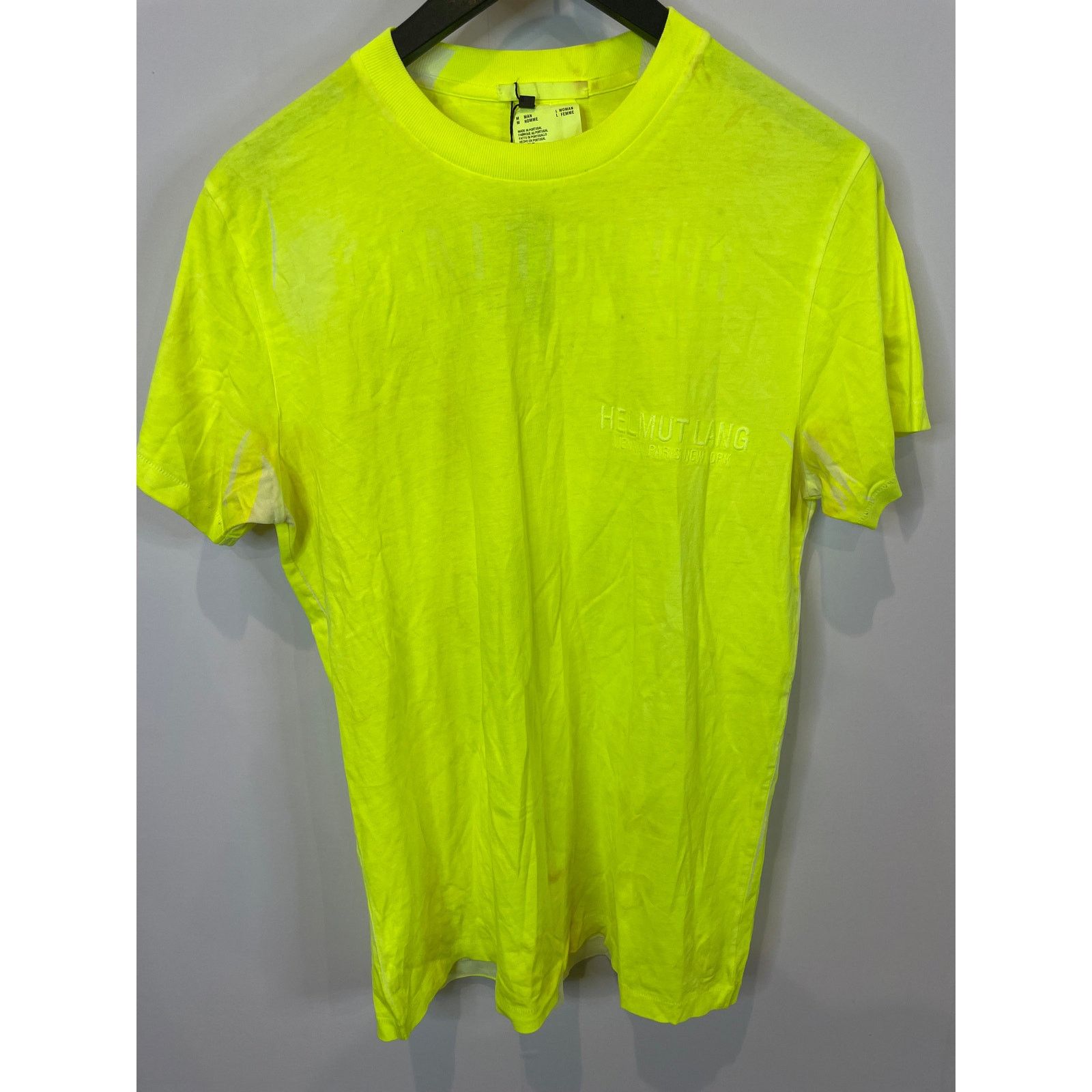 Helmut Lang Helmut Lang Tee Neon Used Medium Size US M / EU 48-50 / 2 - 1 Thumbnail