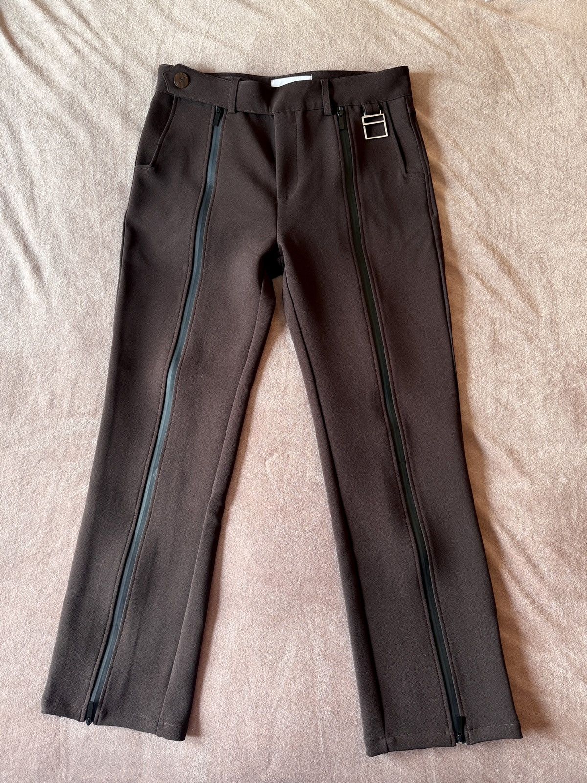 Pieces Uniques XL PIÈCES UNIQUES LE PANTALON EMIN ZIPPED PANTS Brown Zara Size US 34 / EU 50 - 1 Thumbnail
