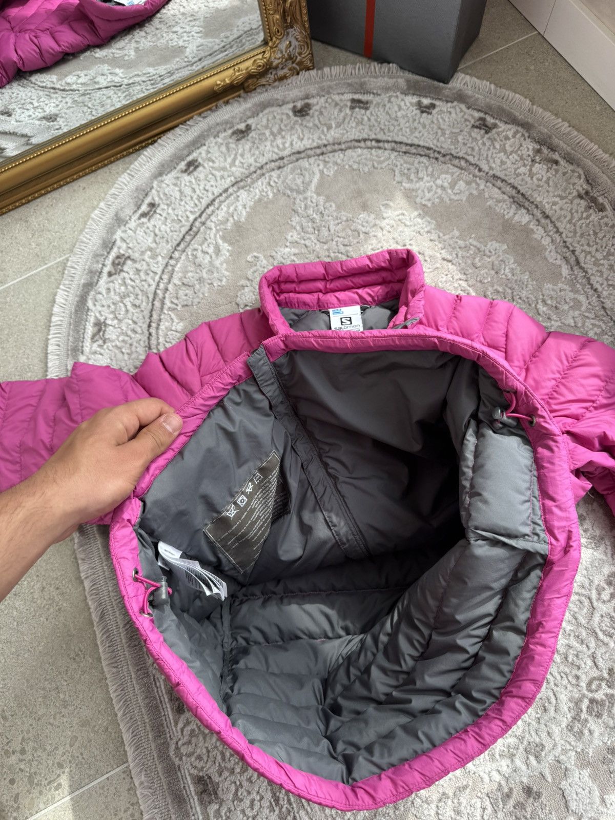 Salomon Salomon Pertex Mickrolight Down Puffer Jacket Outdoor Ski Size M / US 6-8 / IT 42-44 - 9 Thumbnail