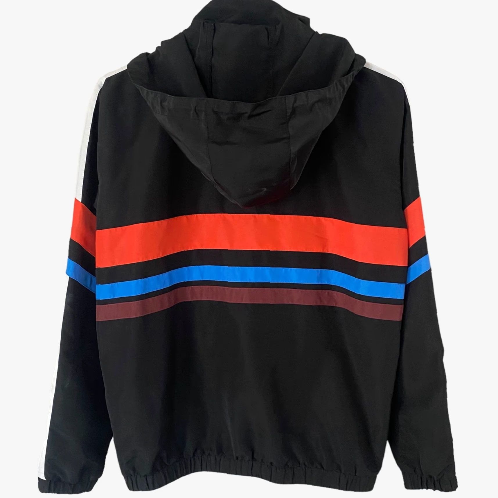 RVCA RVCA Windbreaker Jacket VA Team Zip-Up Detachable Hood Black Womens Small Long Sleeve Pockets Logo Retro Colorful Velcro? Size S / US 4 / IT 40 - 3 Thumbnail